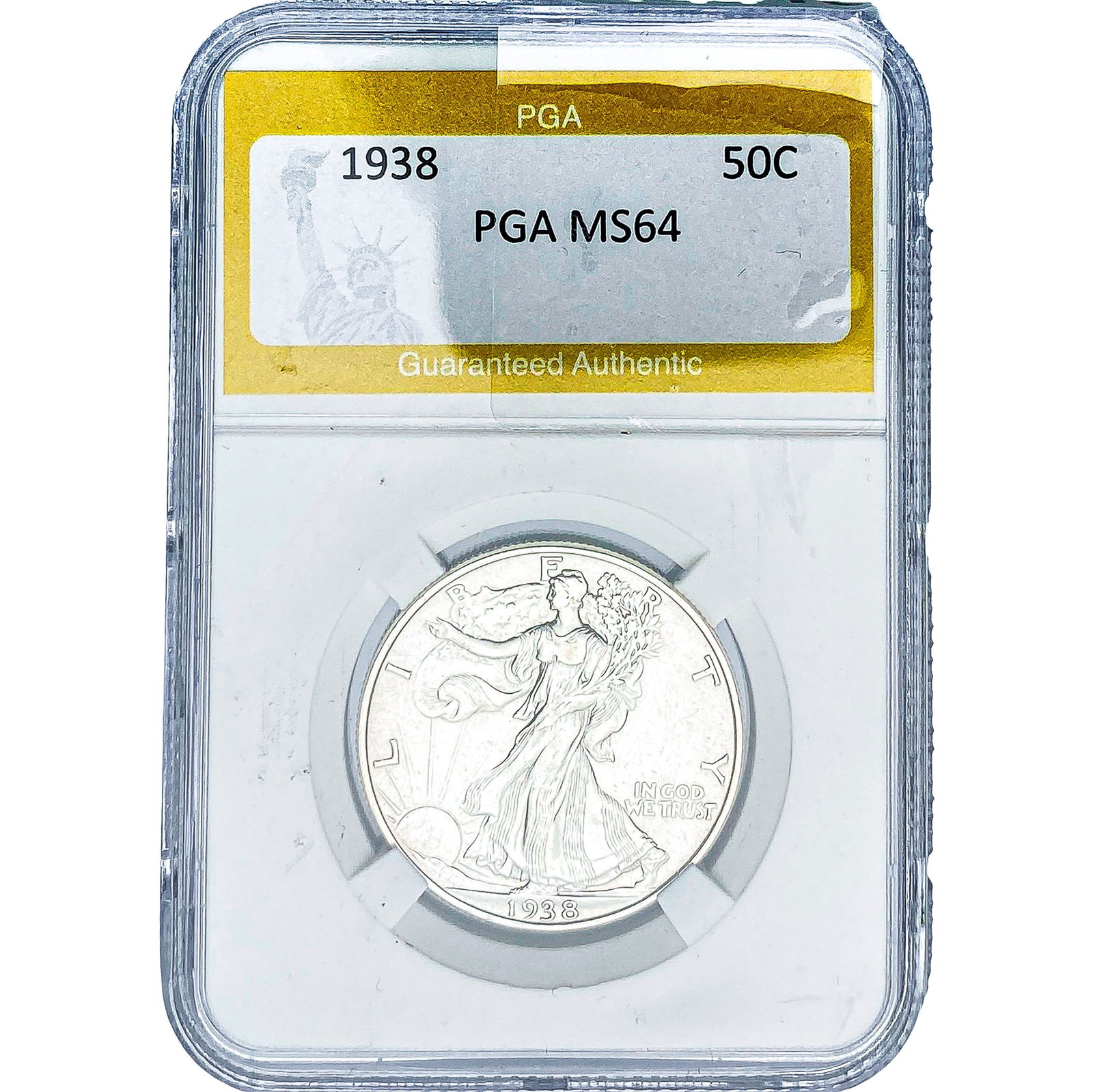 1938 Walking Liberty Half Dollar PGA MS64: 1938 Walking Liberty Half Dollar PGA MS64