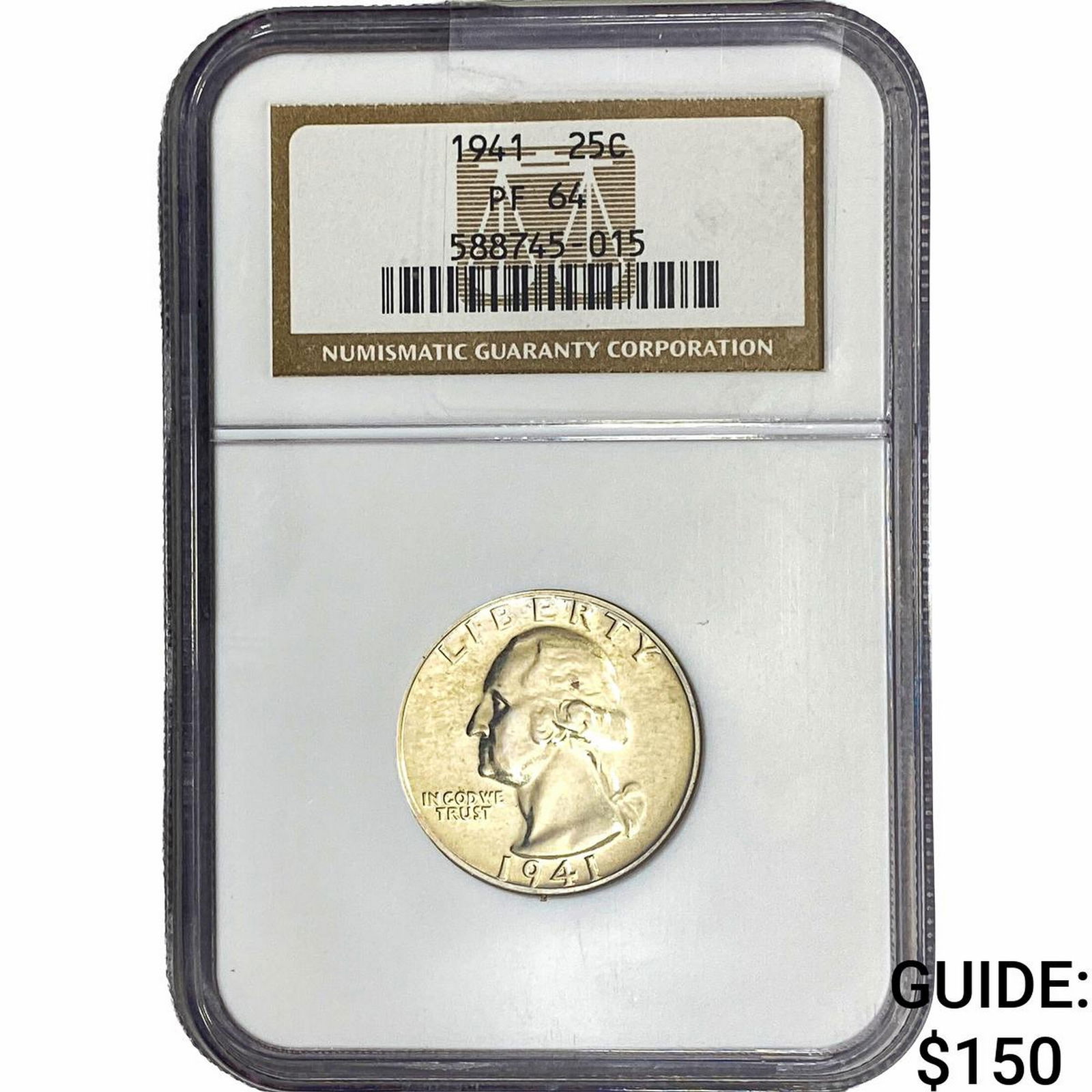 1941 Washington Silver Quarter NGC PF64: 1941 Washington Silver Quarter NGC PF64