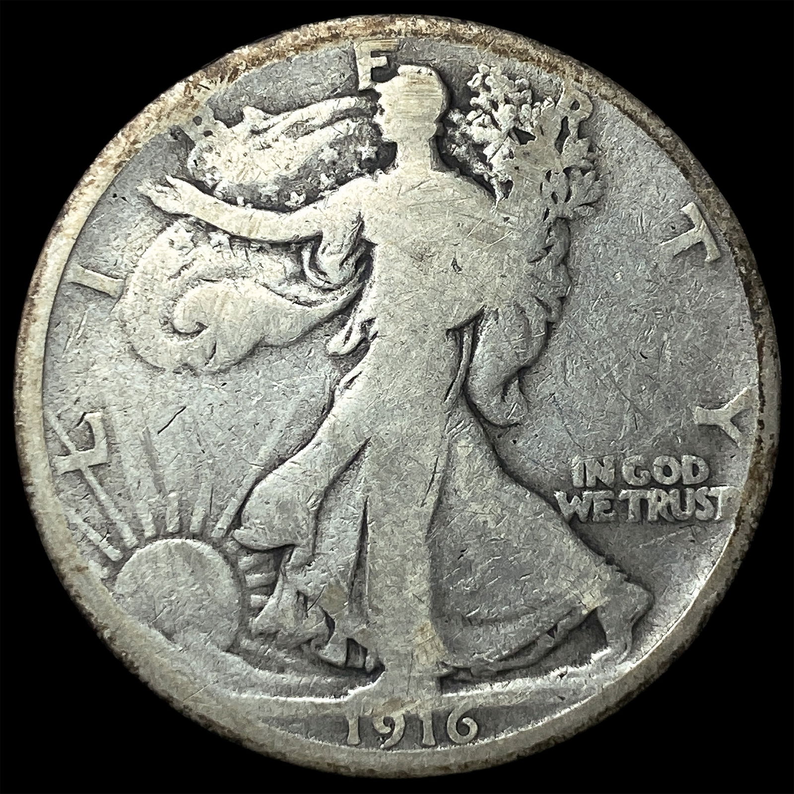 1916 Walking Liberty Half Dollar NICELY CIRCULATED (1 of 2)