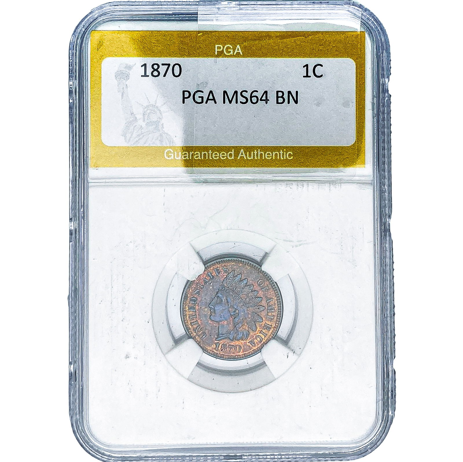 1870 Indian Head Cent PGA MS64 BN: 1870 Indian Head Cent PGA MS64 BN