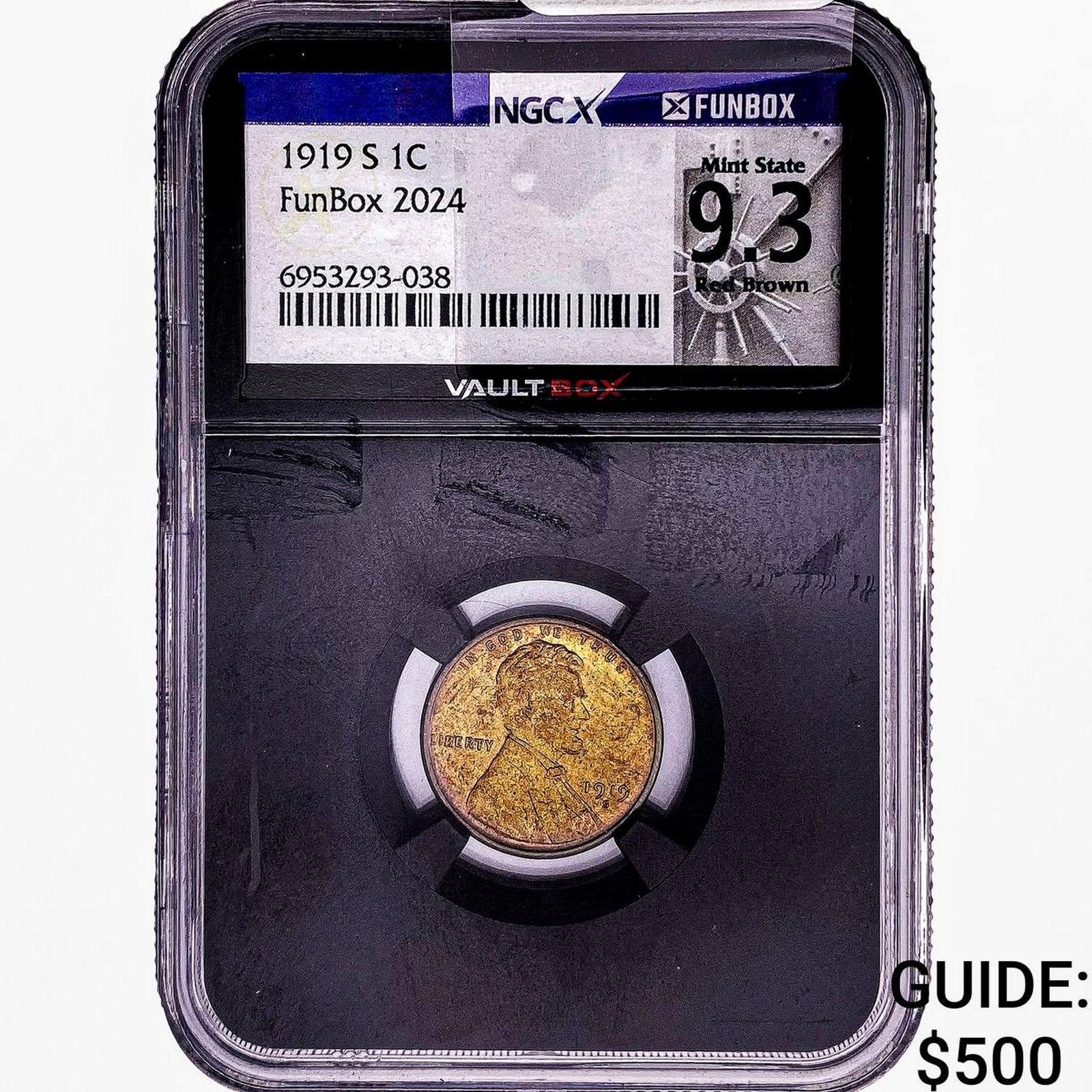 1919-S Wheat Cent NGC MS 9.3 RB (1 of 2)