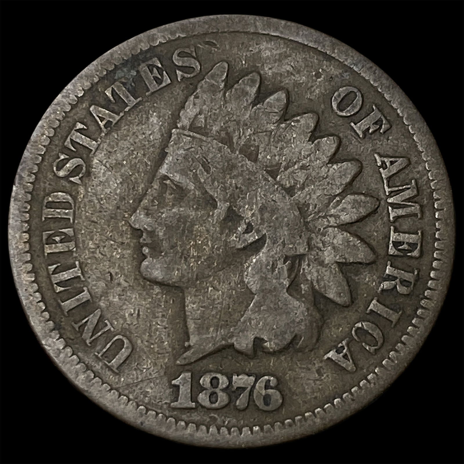 1876 Indian Head Cent NICELY CIRCULATED (1 of 2)