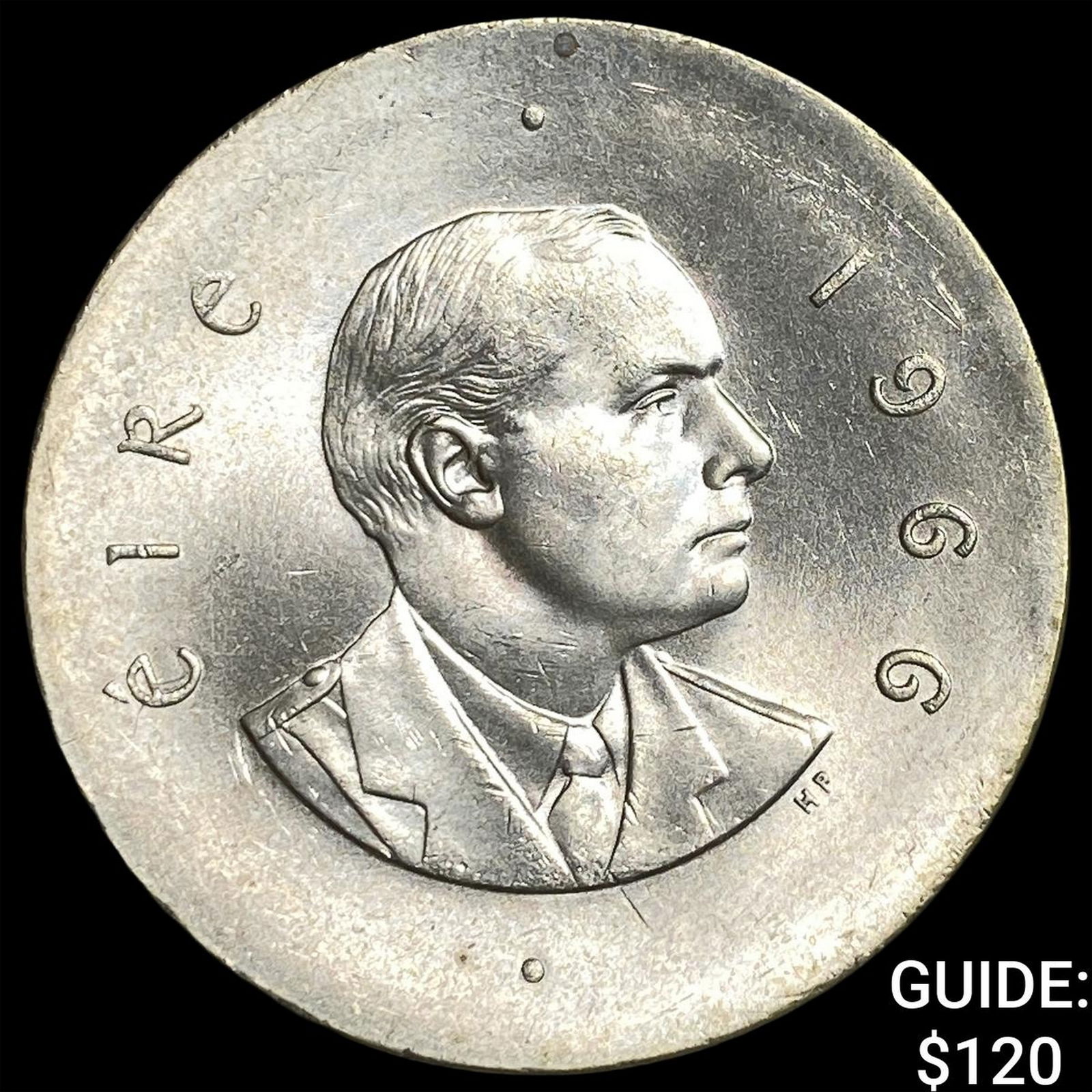 1966 Ireland Silver 10 Shillings CHOICE AU: 1966 Ireland Silver 10 Shillings CHOICE AU