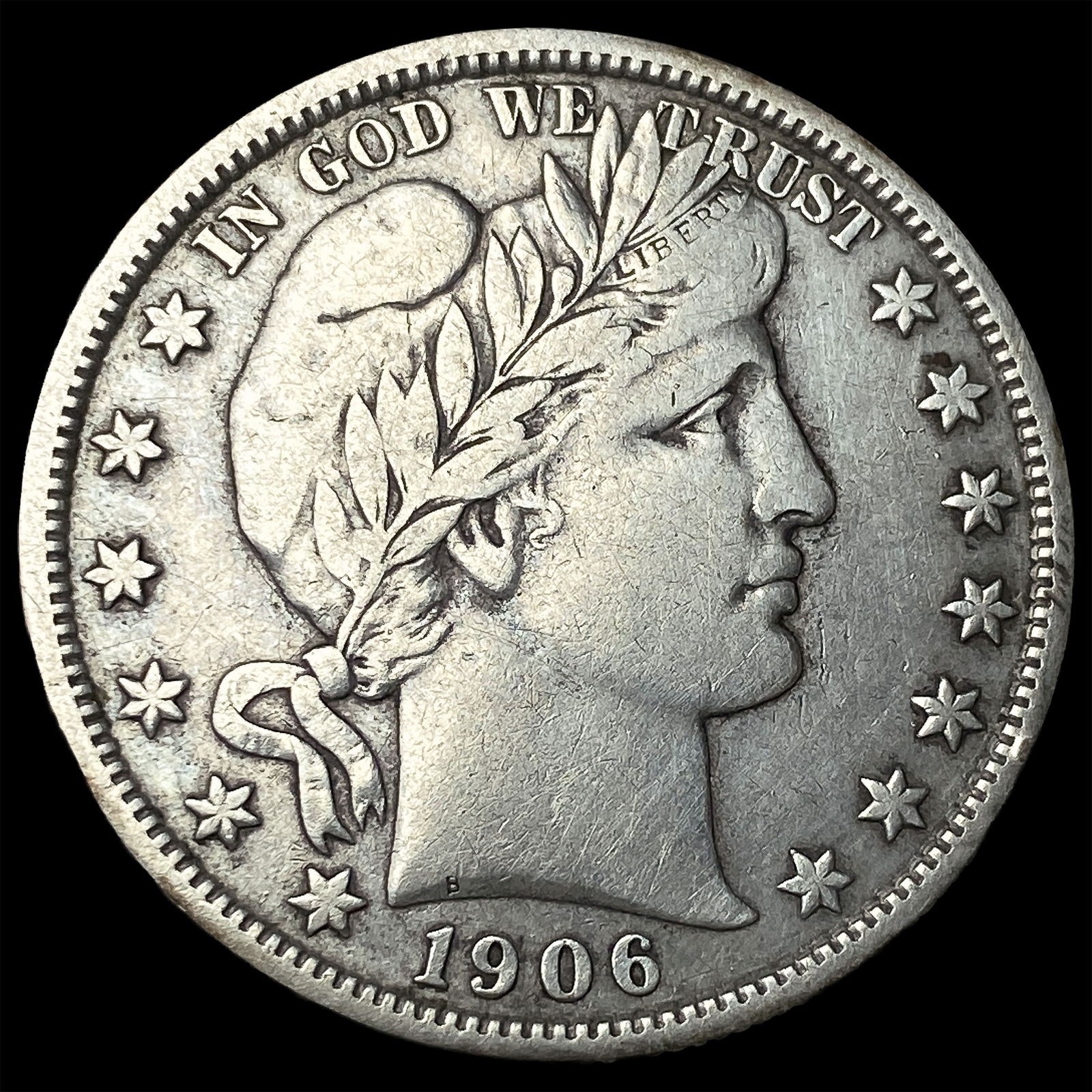 1906 Barber Half Dollar CLOSELY UNCIRCULATED: 1906 Barber Half Dollar CLOSELY UNCIRCULATED