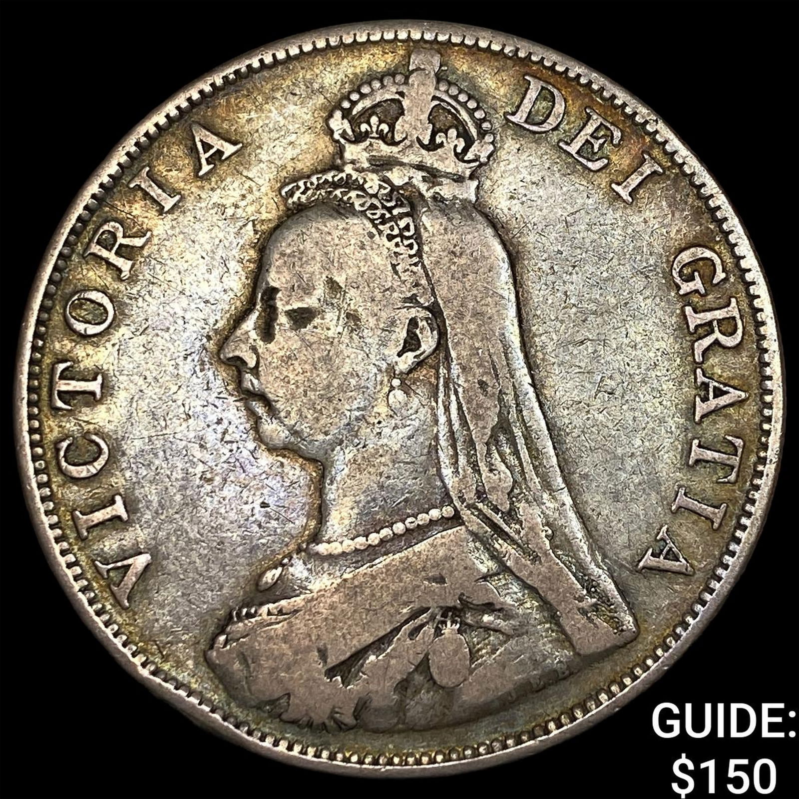 1888 Great Britain Silver Double Florin NEARLY UNCIRCULATED: 1888 Great Britain Silver Double Florin NEARLY UNCIRCULATED