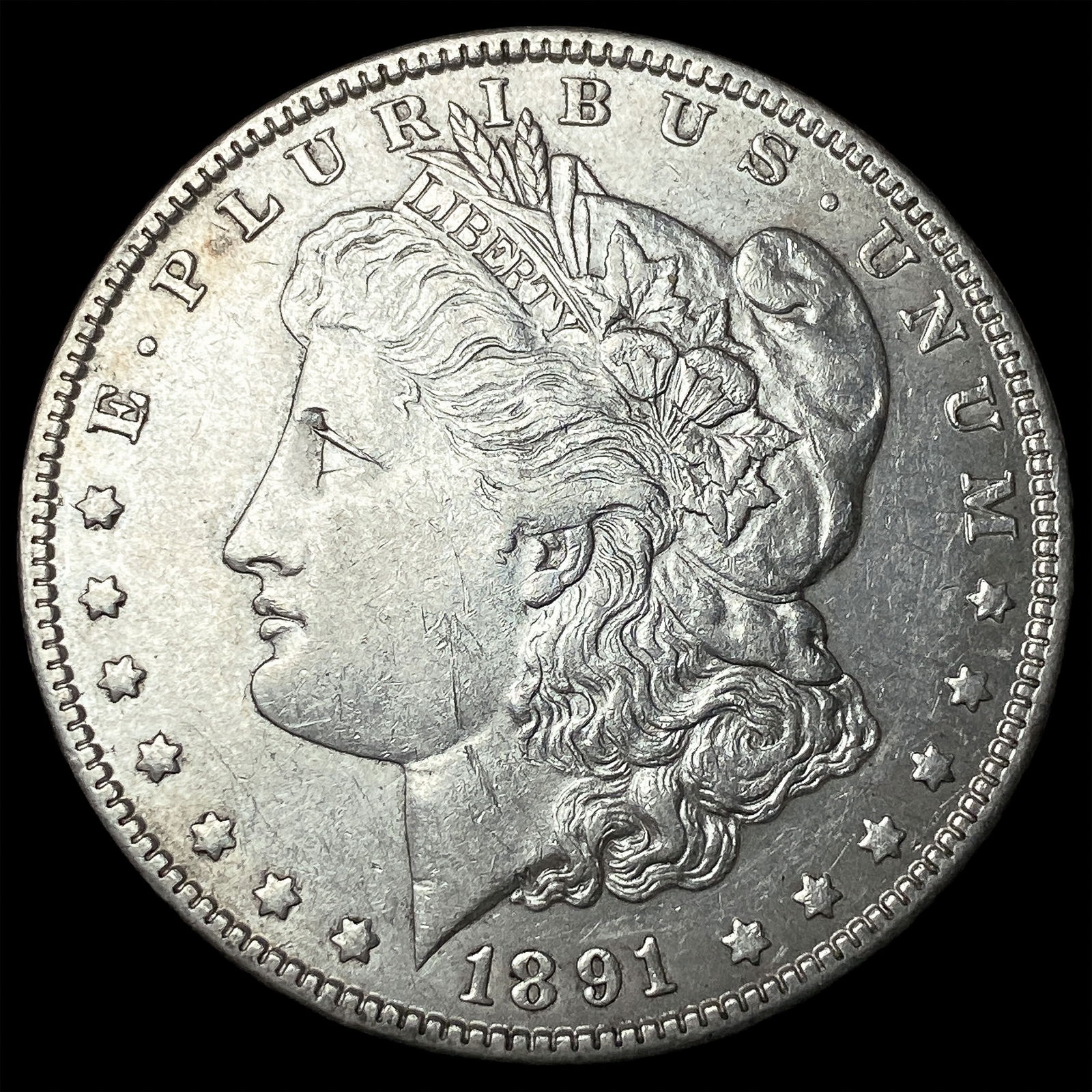 1891-CC Silver Morgan Dollar CLOSELY UNCIRCULATED: 1891-CC Silver Morgan Dollar CLOSELY UNCIRCULATED