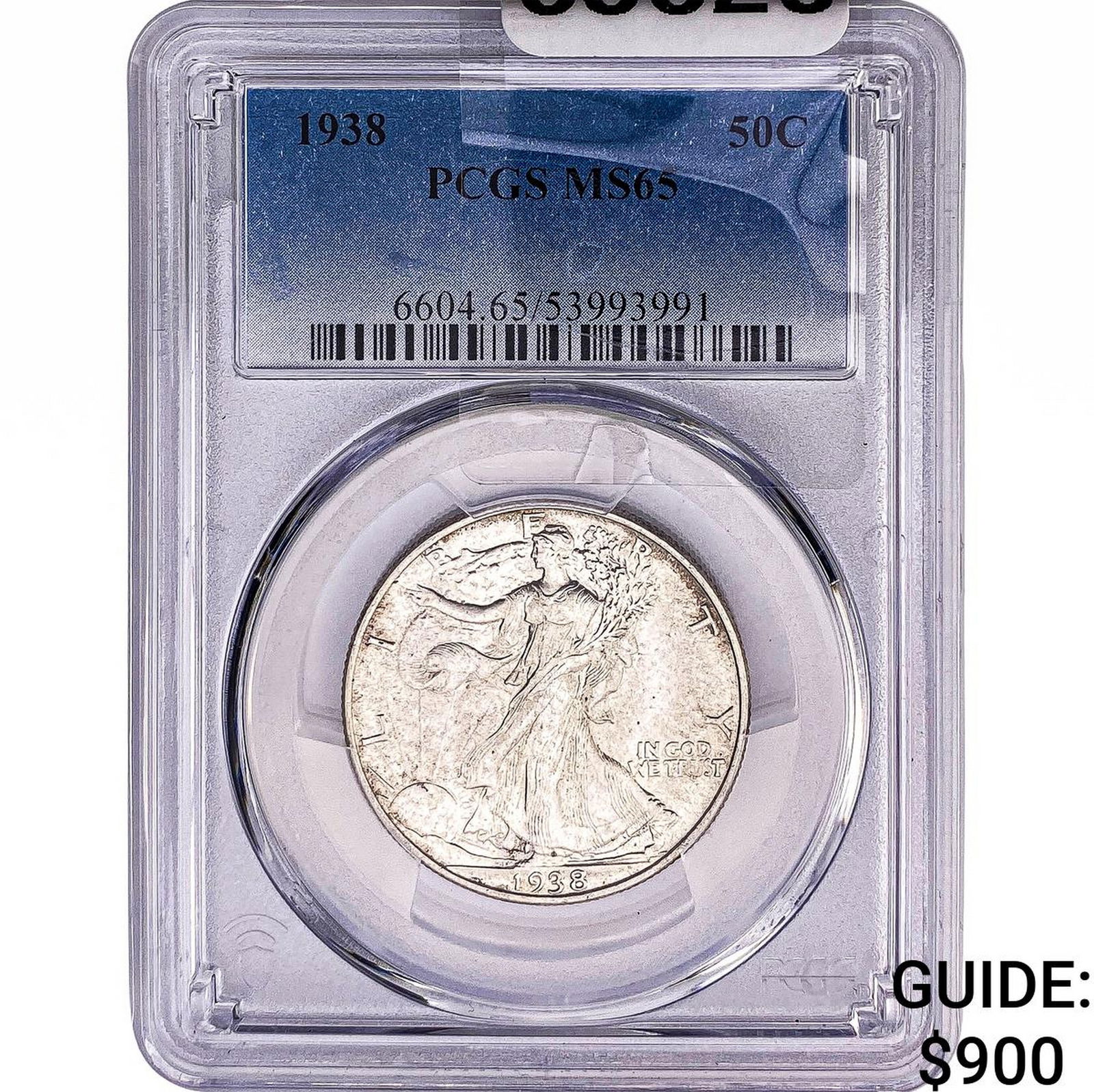 1938 Walking Liberty Half Dollar PCGS MS65: 1938 Walking Liberty Half Dollar PCGS MS65