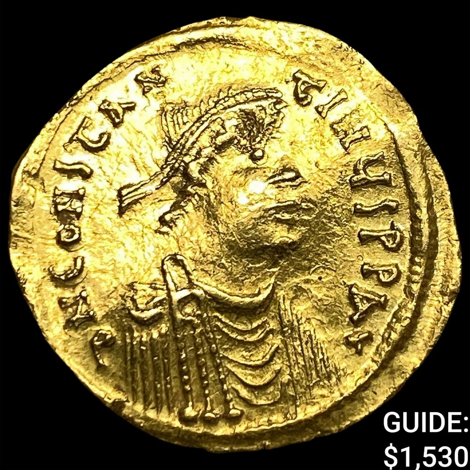 Byzantine Constantine IV 668-685 Gold Semissis CHOICE BU: Byzantine Constantine IV 668-685 Gold Semissis CHOICE BU