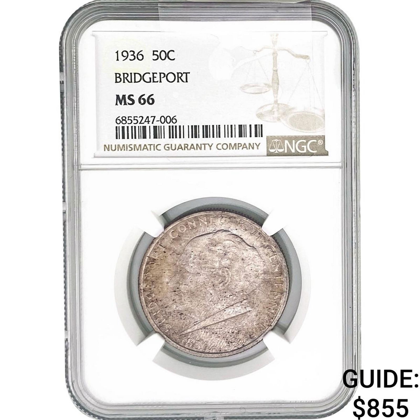 1936 Bridgeport Half Dollar NGC MS66 (1 of 2)