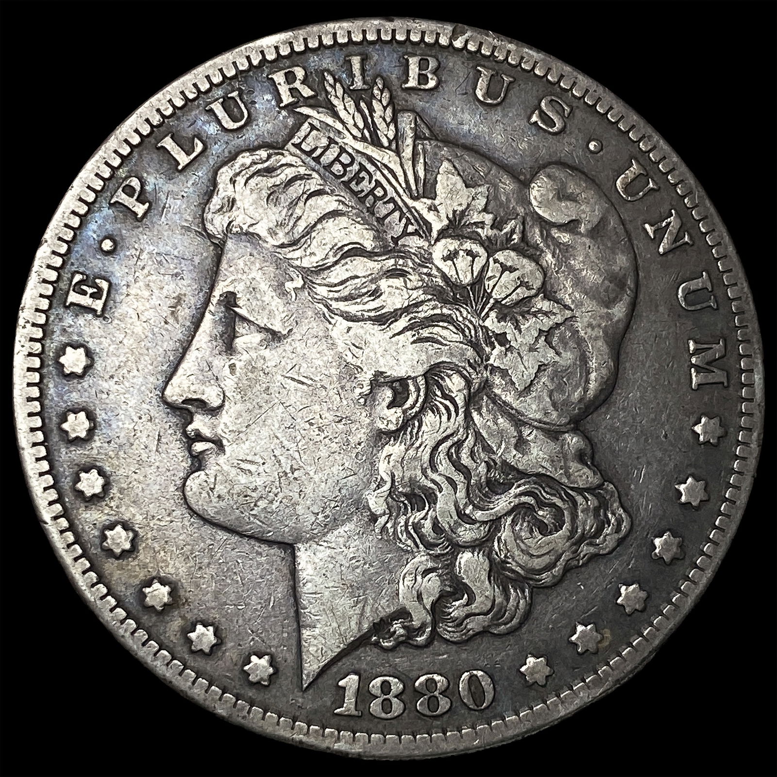 1880-S Silver Morgan Dollar NEARLY UNCIRCULATED: 1880-S Silver Morgan Dollar NEARLY UNCIRCULATED