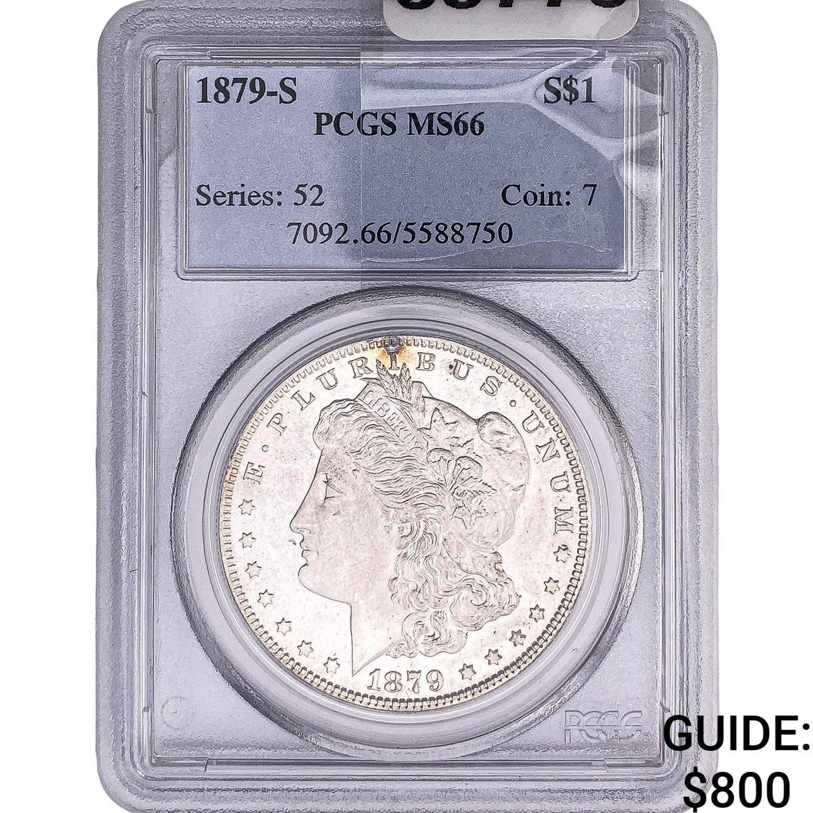 1879-S Morgan Silver Dollar PCGS MS66: 1879-S Morgan Silver Dollar PCGS MS66
