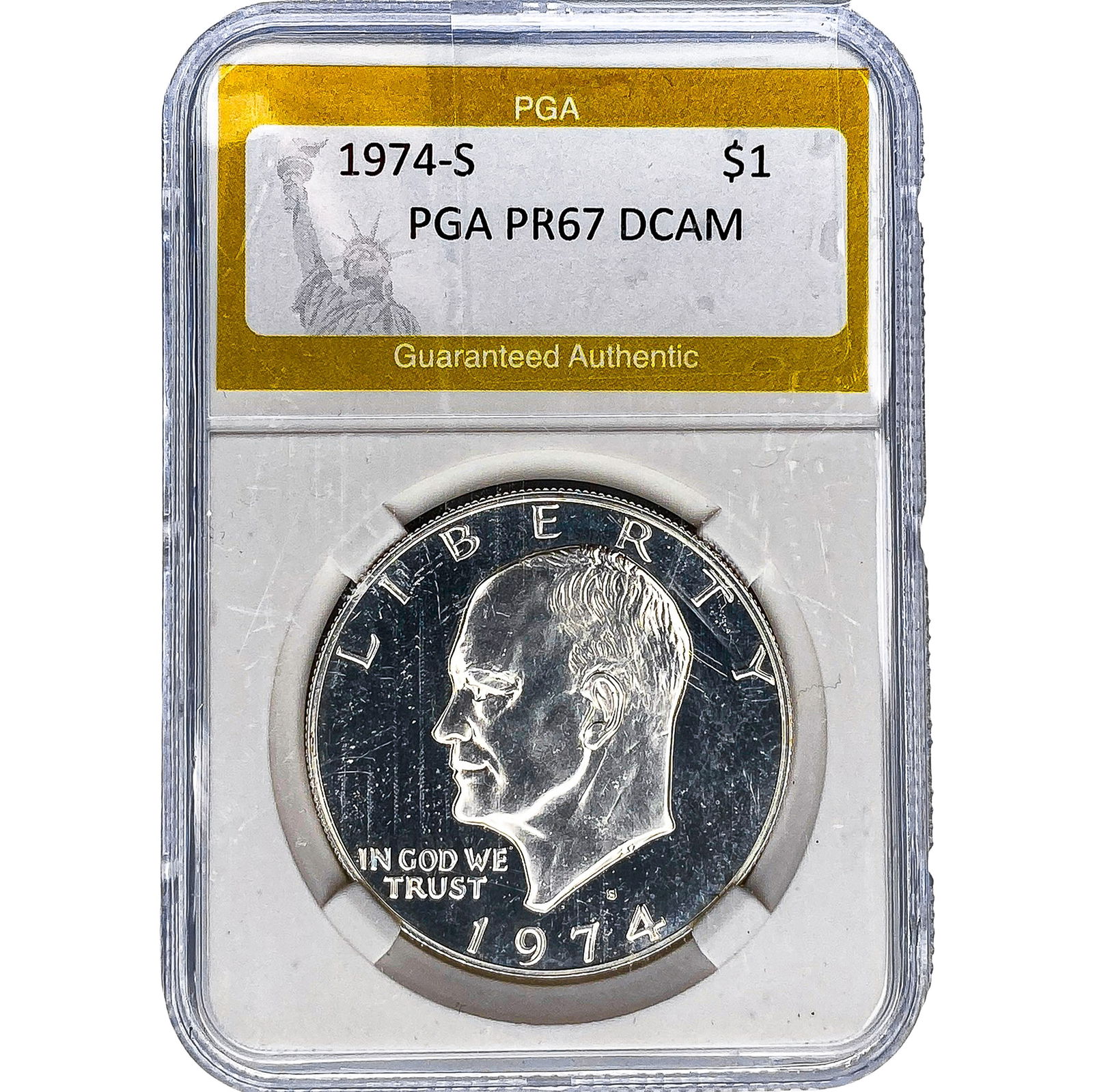 1974-S Eisenhower Dollar PGA PR67 DCAM: 1974-S Eisenhower Dollar PGA PR67 DCAM