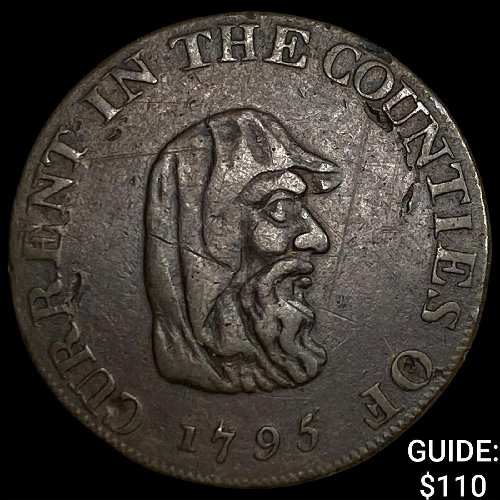 1795 Great Britain Bronze Farthing CHOICE AU: 1795 Great Britain Bronze Farthing CHOICE AU