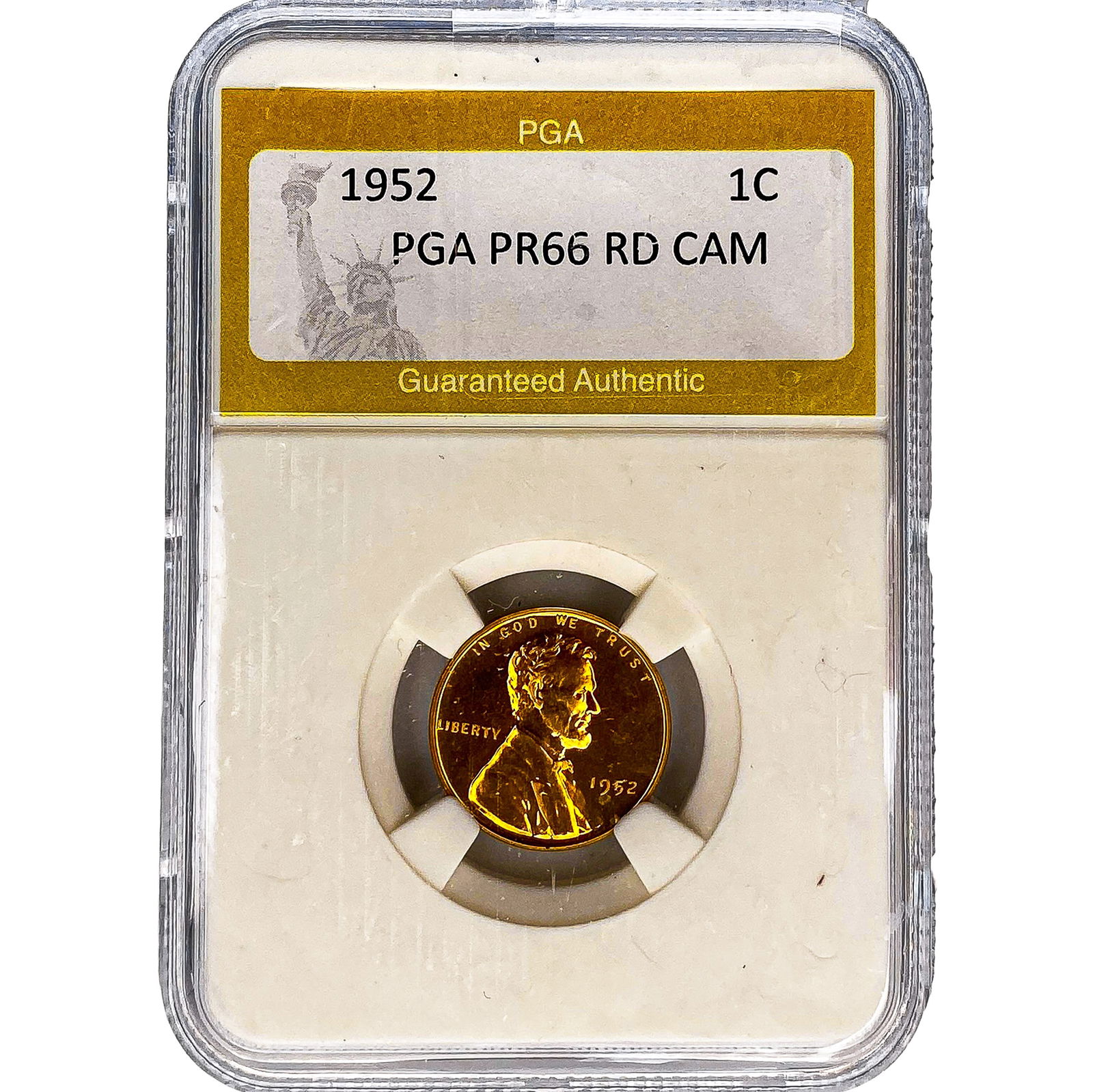 1952 Wheat Cent PGA PR66 RD CAM: 1952 Wheat Cent PGA PR66 RD CAM