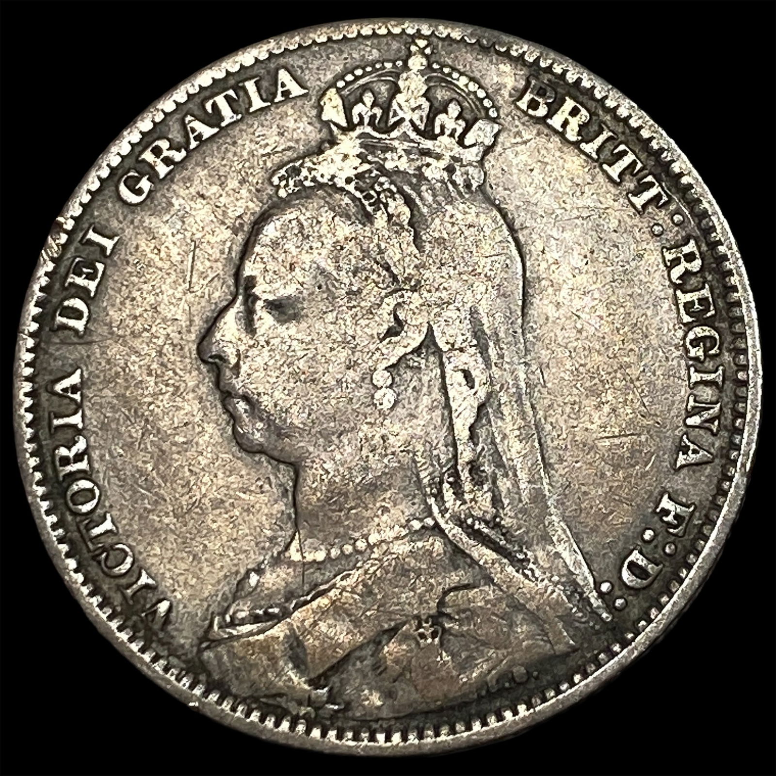1891 Great Britain Silver Shilling NEARLY UNCIRCULATED (1 of 2)