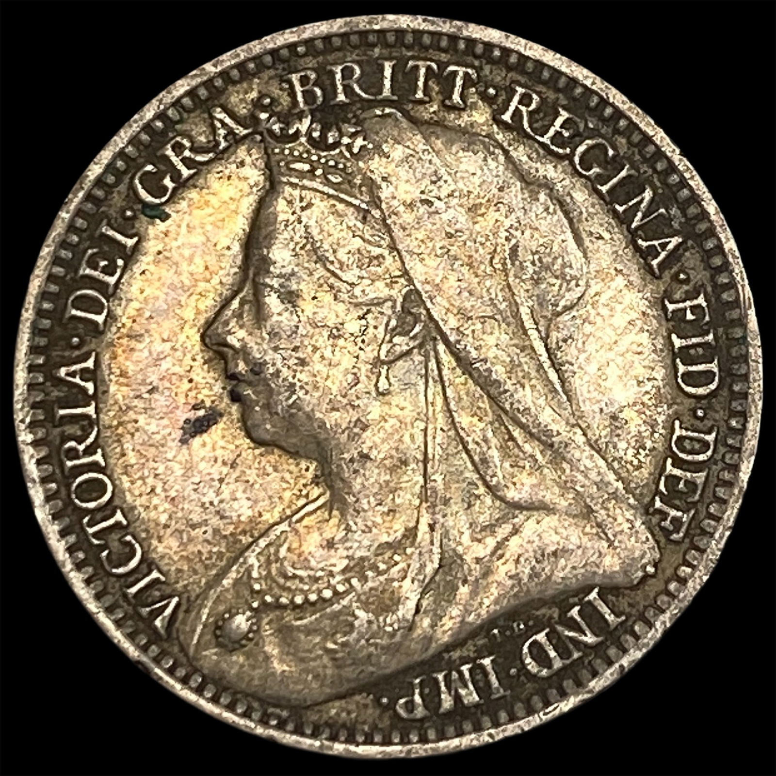 1900 Great Britain Silver 3 Pence HIGH GRADE: 1900 Great Britain Silver 3 Pence HIGH GRADE