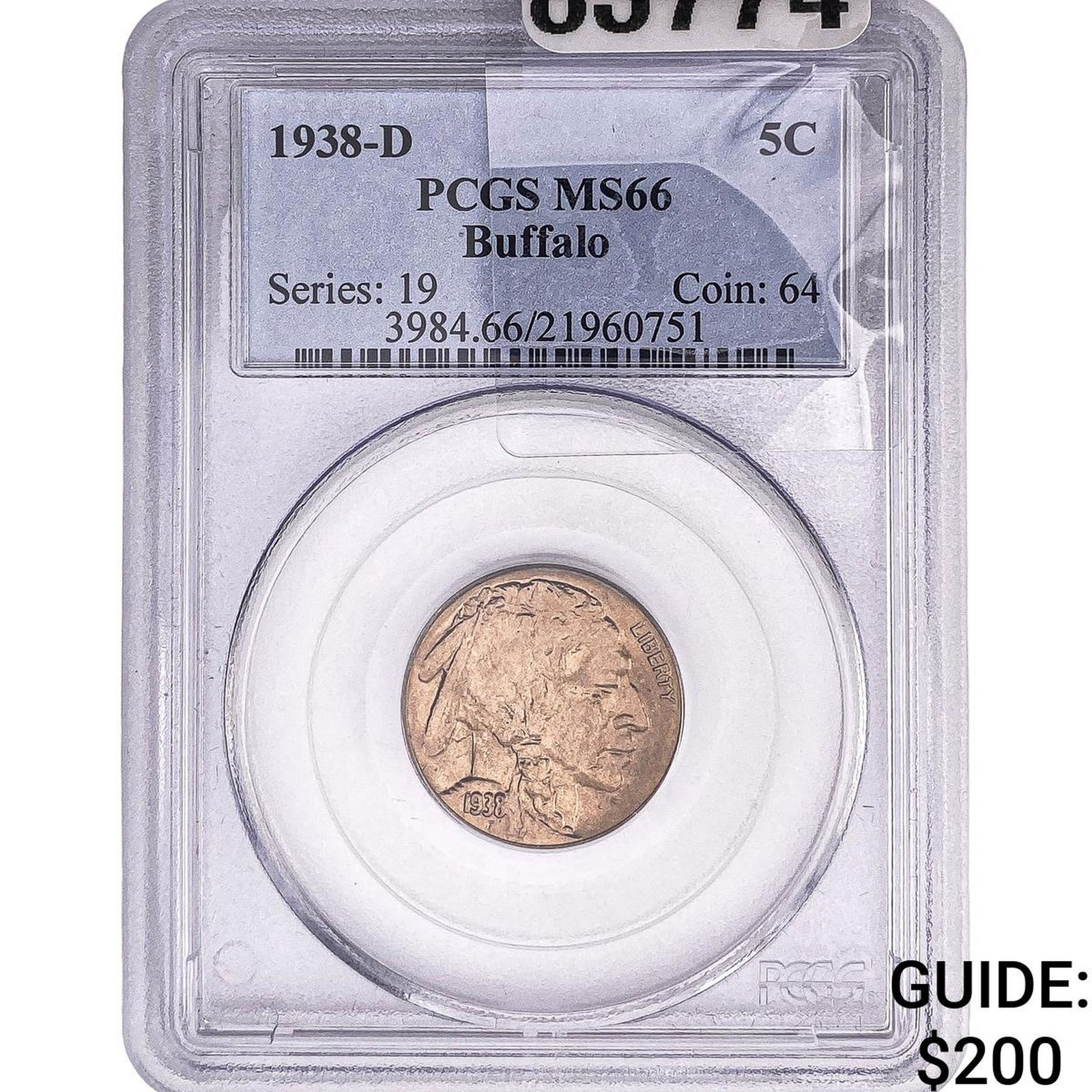 1938-D Buffalo Nickel PCGS MS66 (1 of 2)