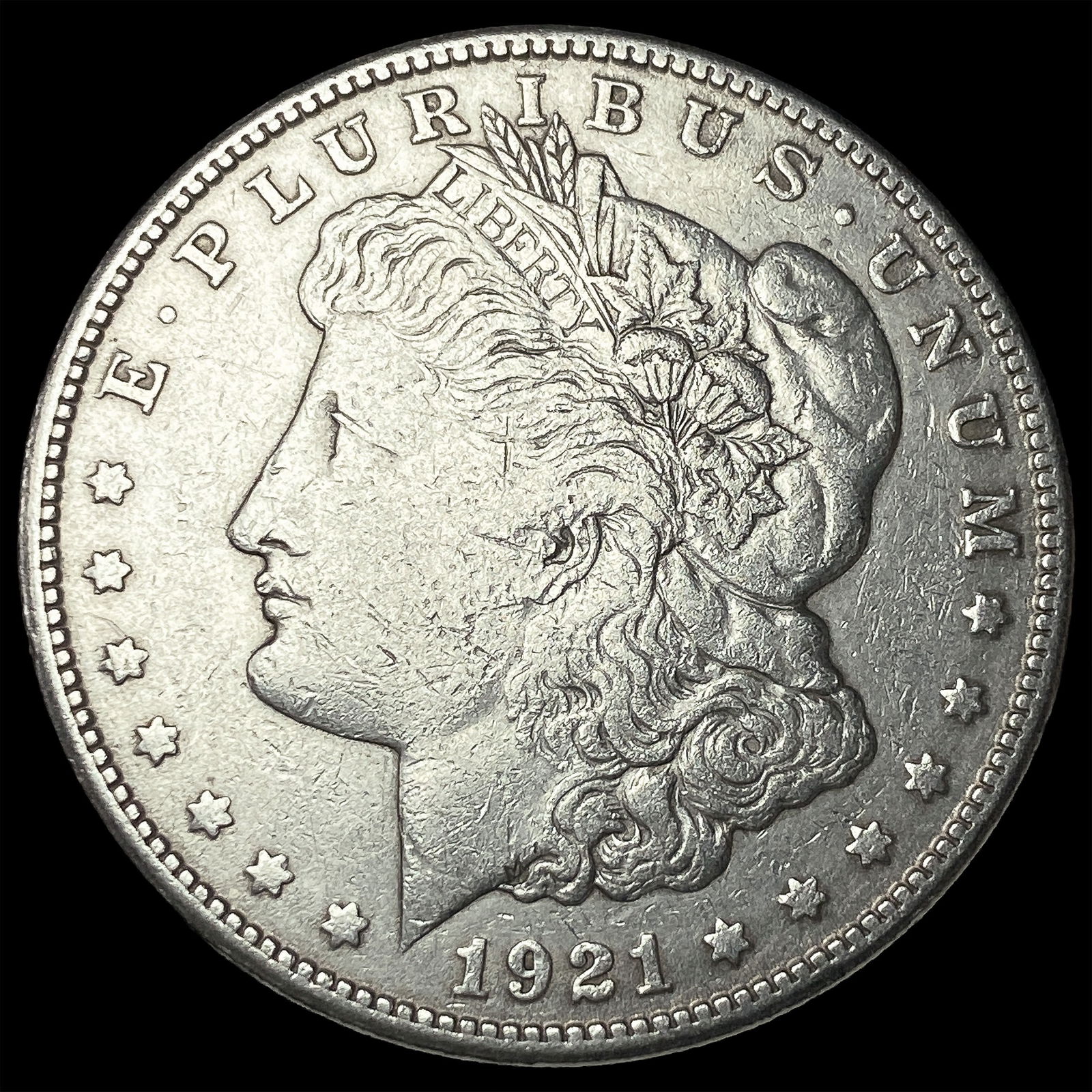 1921-S Silver Morgan Dollar NEARLY UNCIRCULATED: 1921-S Silver Morgan Dollar NEARLY UNCIRCULATED