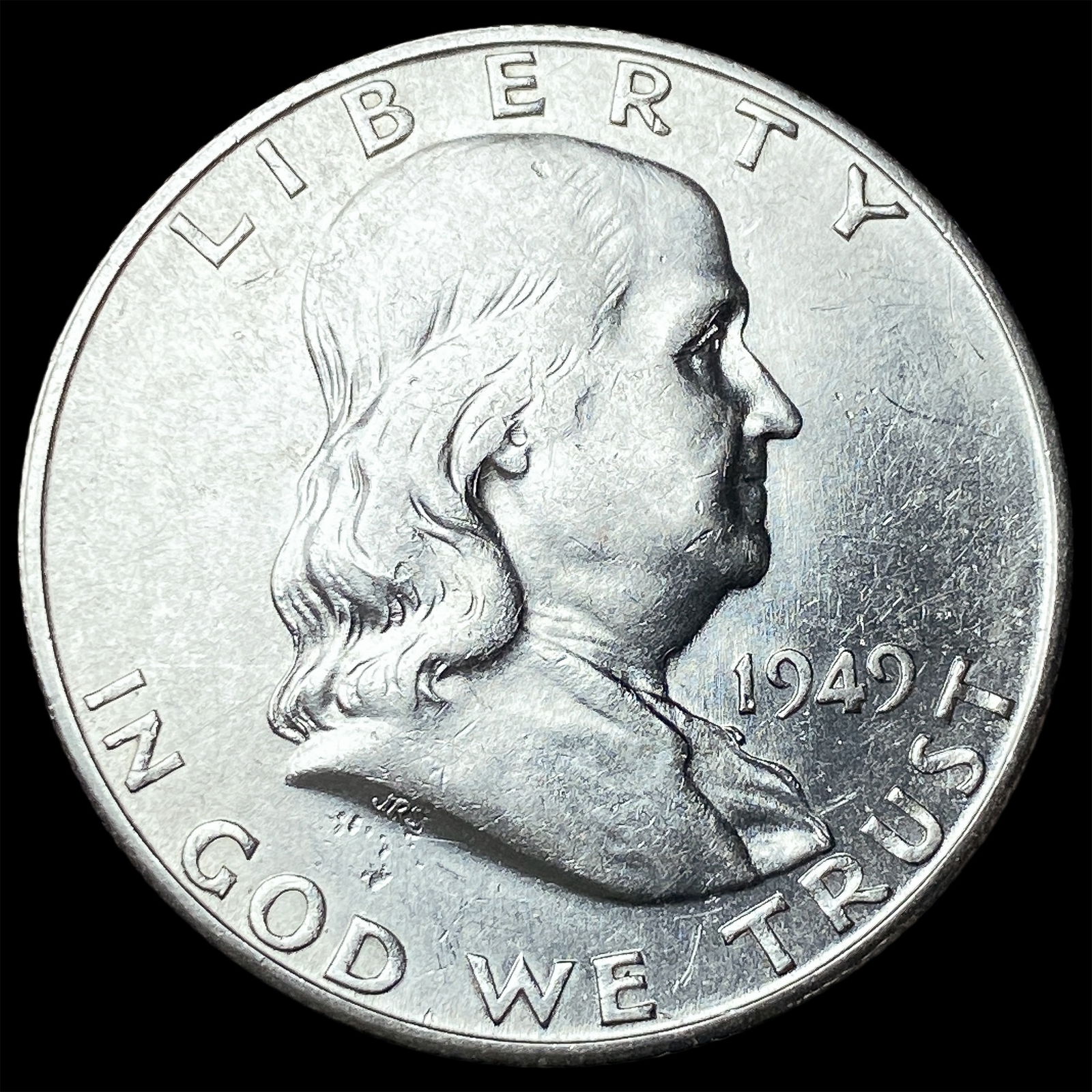 1949-S Silver Half Dollar Franklin CHOICE BU: 1949-S Silver Half Dollar Franklin CHOICE BU