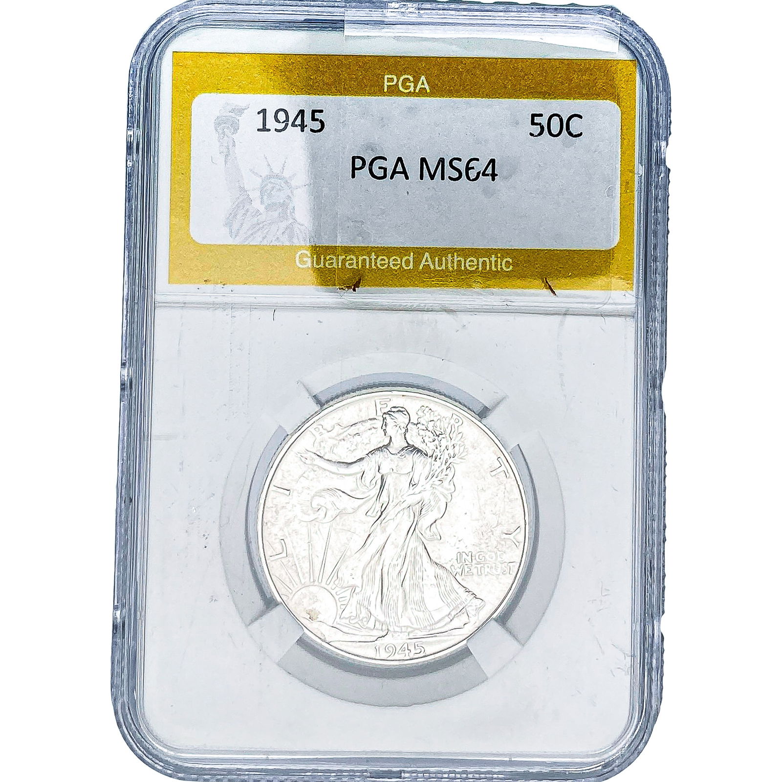 1945 Walking Liberty Half Dollar PGA MS64: 1945 Walking Liberty Half Dollar PGA MS64