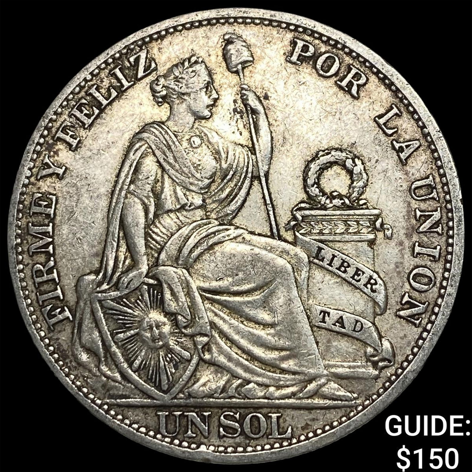 1894 Peru Silver 1 Sol HIGH GRADE: 1894 Peru Silver 1 Sol HIGH GRADE