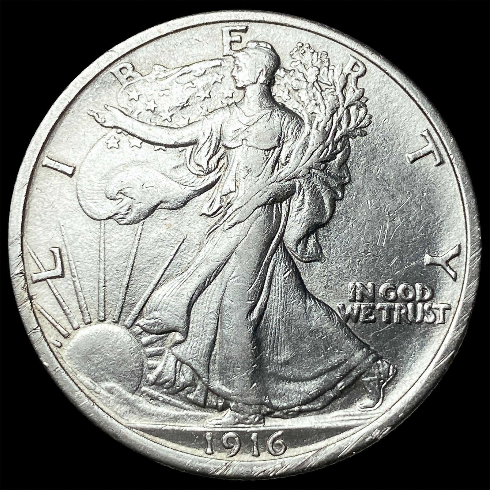 1916 Walking Liberty Half Dollar UNCIRCULATED: 1916 Walking Liberty Half Dollar UNCIRCULATED