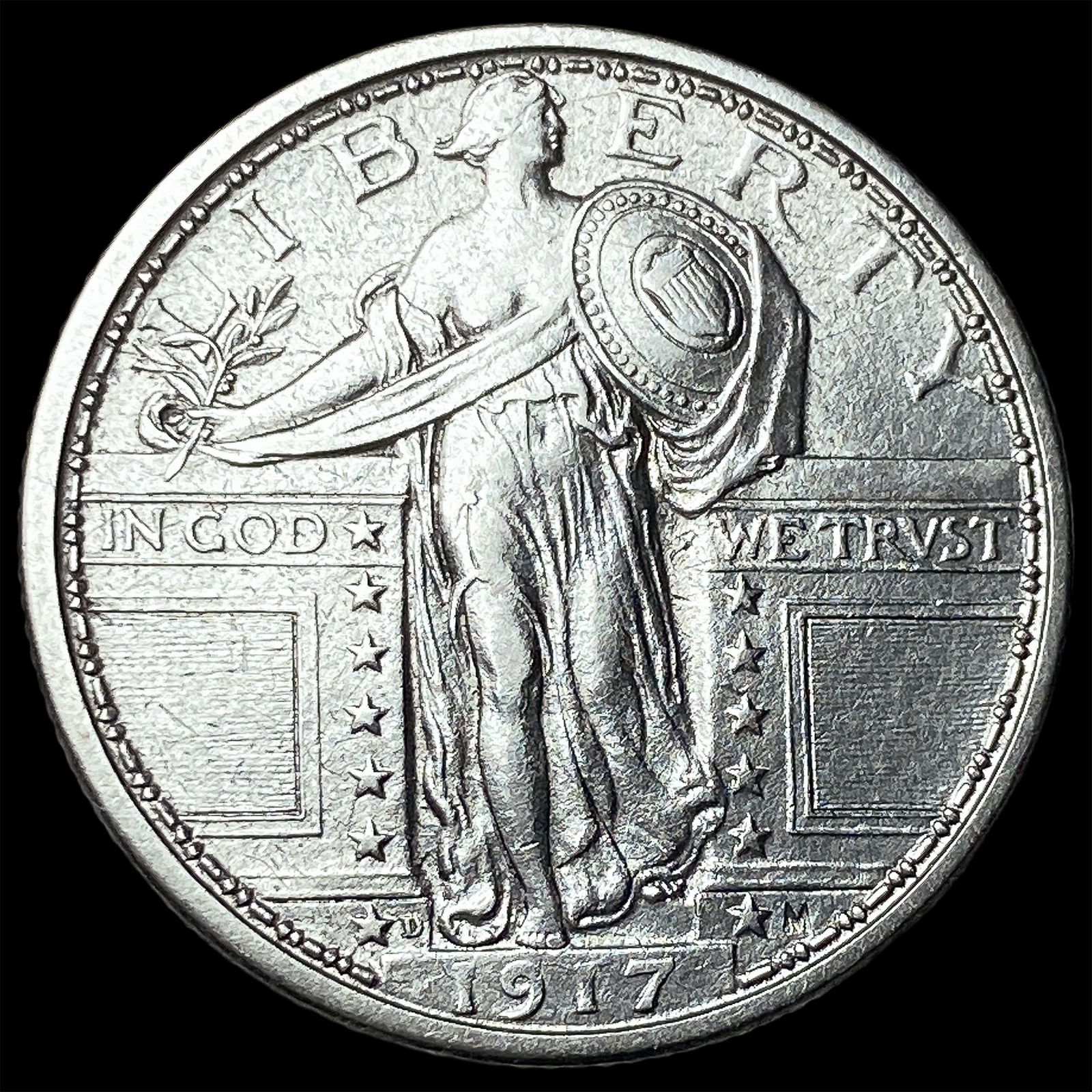 1917 Type 1 Standing Liberty Quarter CHOICE BU: 1917 Type 1 Standing Liberty Quarter CHOICE BU