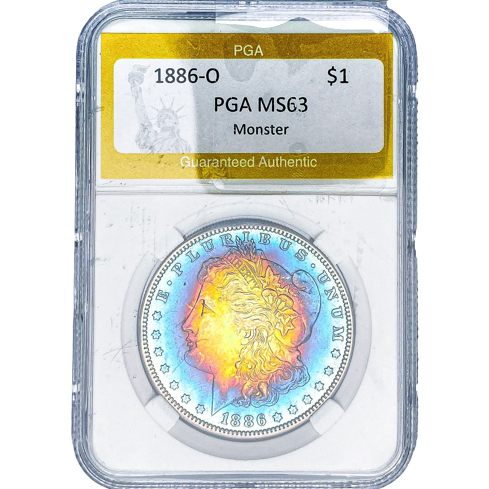 1886-O Morgan Silver Dollar PGA MS63 Monster: 1886-O Morgan Silver Dollar PGA MS63 Monster