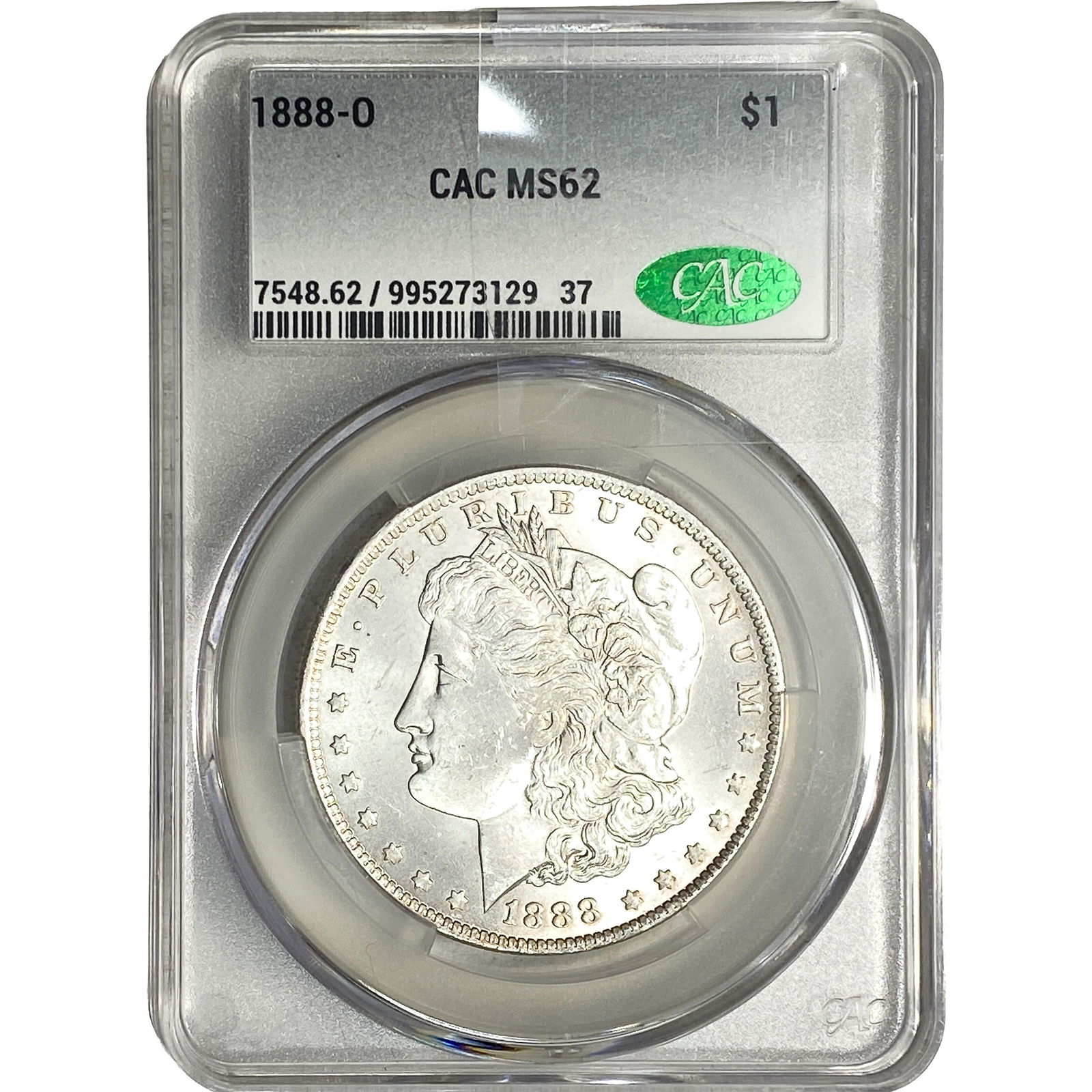 1888-O Morgan Silver Dollar CAC MS62: 1888-O Morgan Silver Dollar CAC MS62