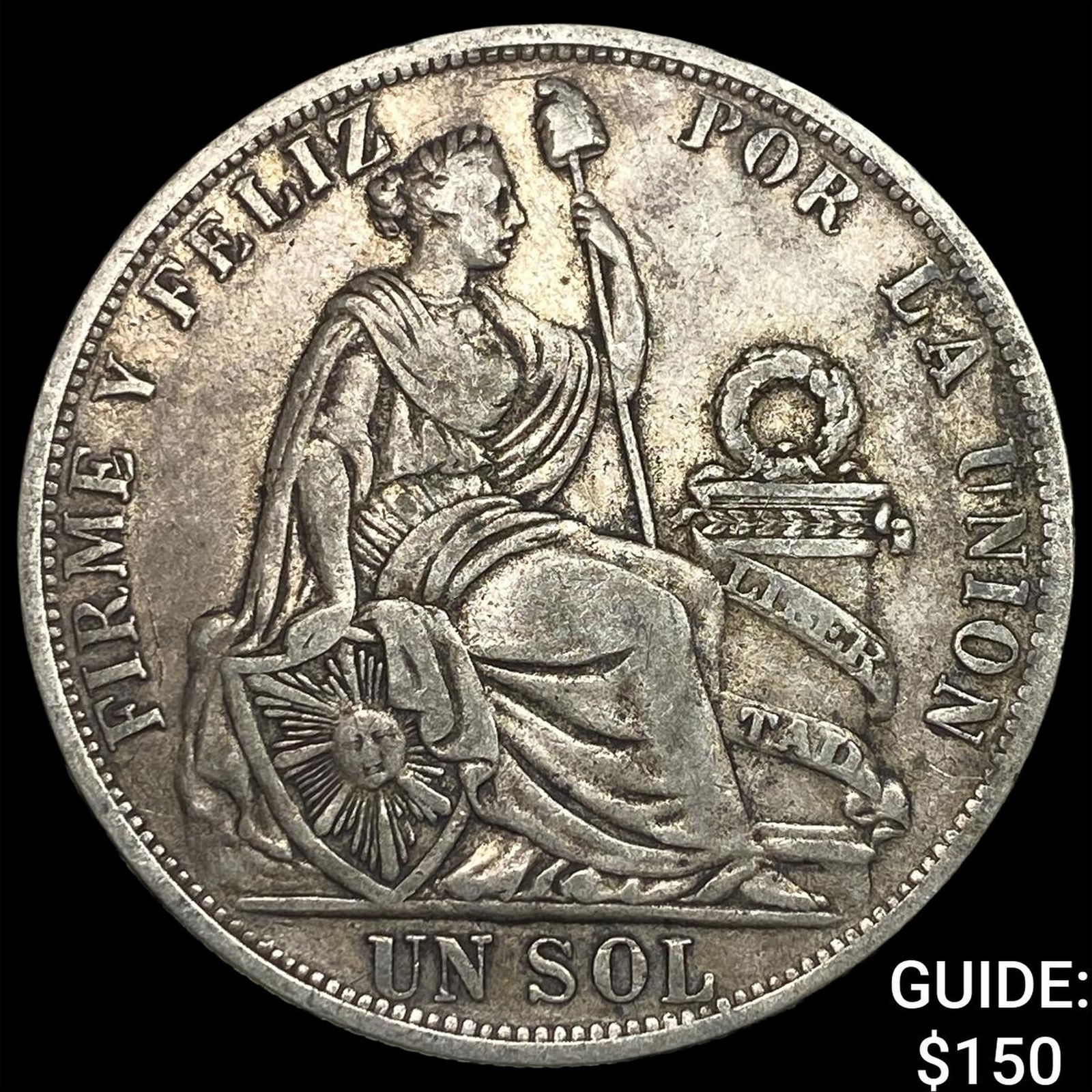 1891 Peru Silver 1 Sol UNCIRCULATED