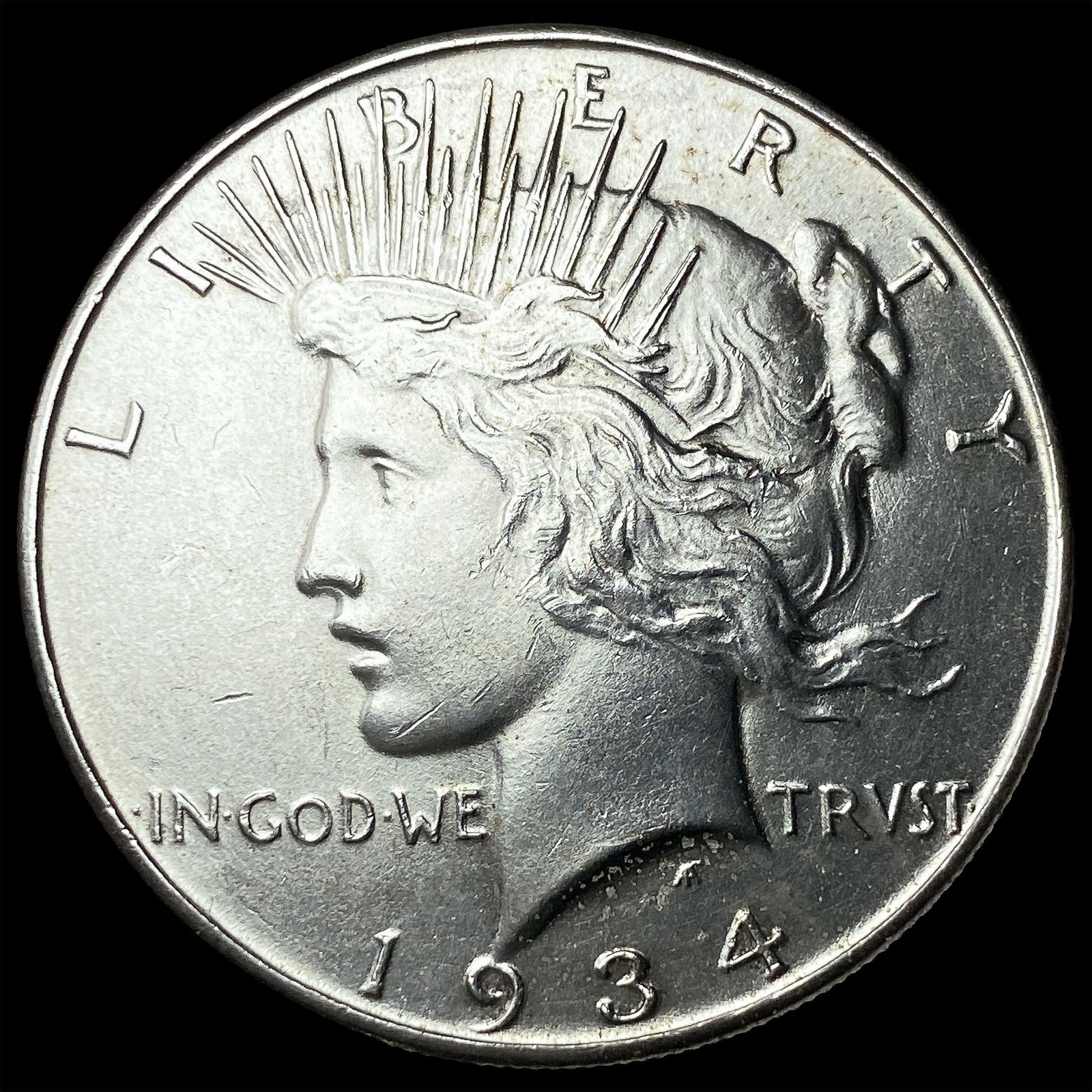 1934 Peace Silver Dollar CHOICE BU (1 of 2)
