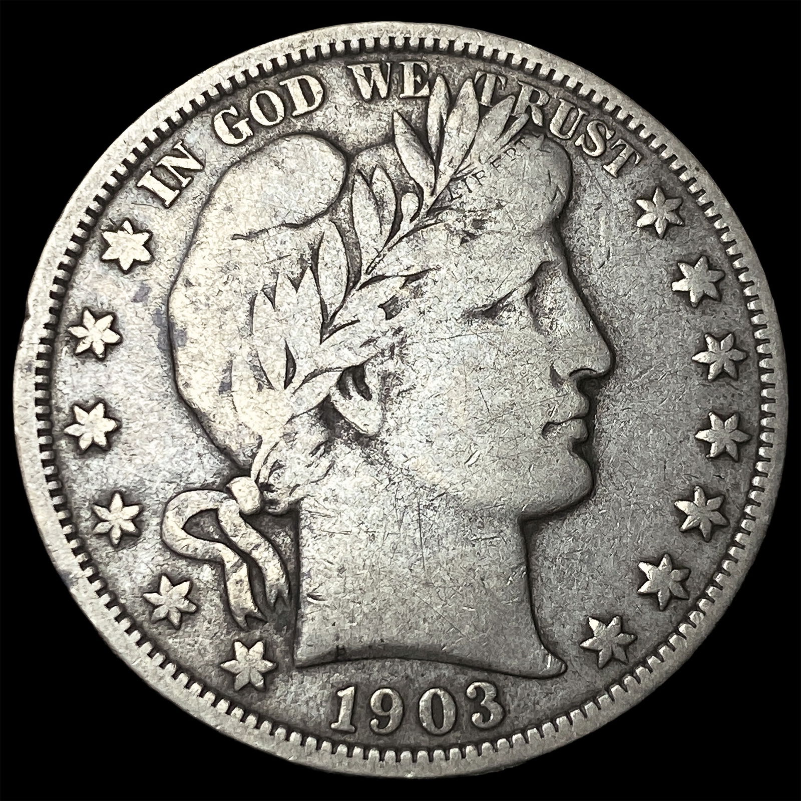 1903-O Silver Barber Half Dollar NEARLY UNCIRCULATED (1 of 2)