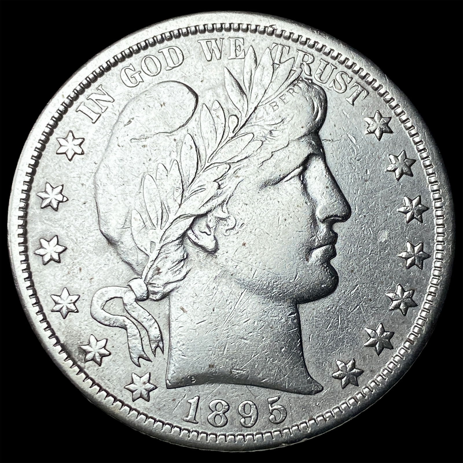 1895-O Silver Barber Half Dollar CLOSELY UNCIRCULATED (1 of 2)