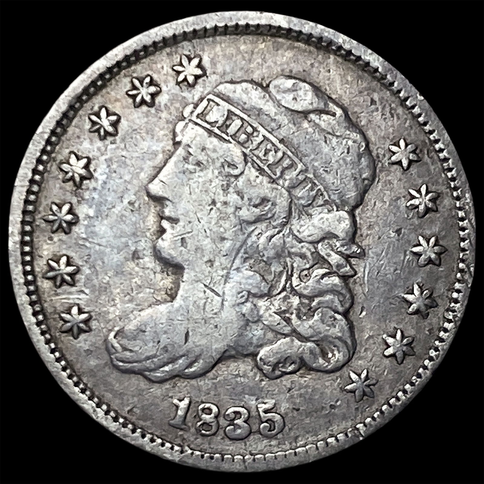 1835 Capped Bust Half Dime NEARLY UNCIRCULATED (1 of 2)