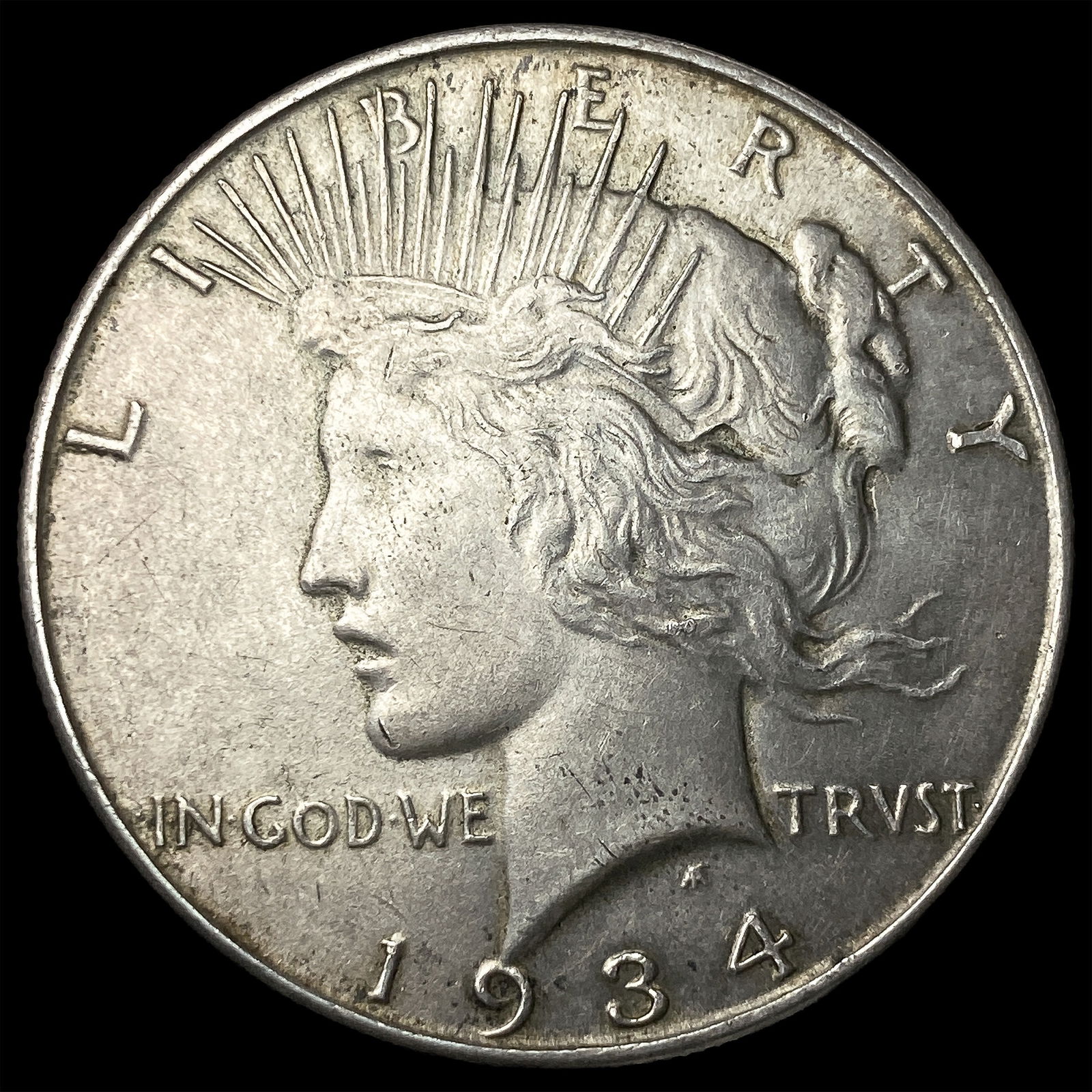 1934 Silver Peace Dollar CLOSELY UNCIRCULATED: 1934 Silver Peace Dollar CLOSELY UNCIRCULATED