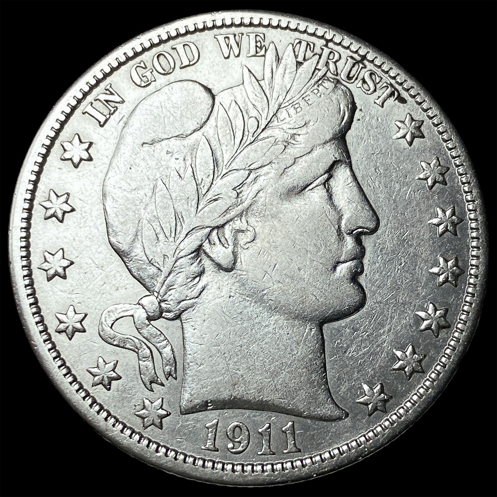 1911 Silver Half Dollar (Barber) CLOSELY UNCIRCULATED (1 of 2)