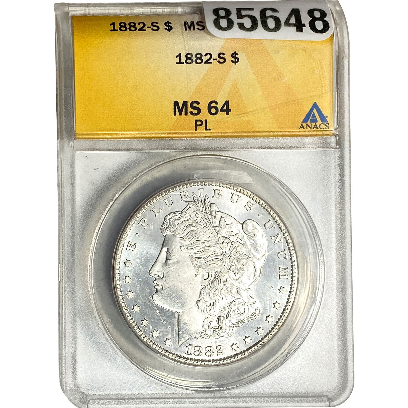1882-S Morgan Silver Dollar ANACS MS64 PL (1 of 2)