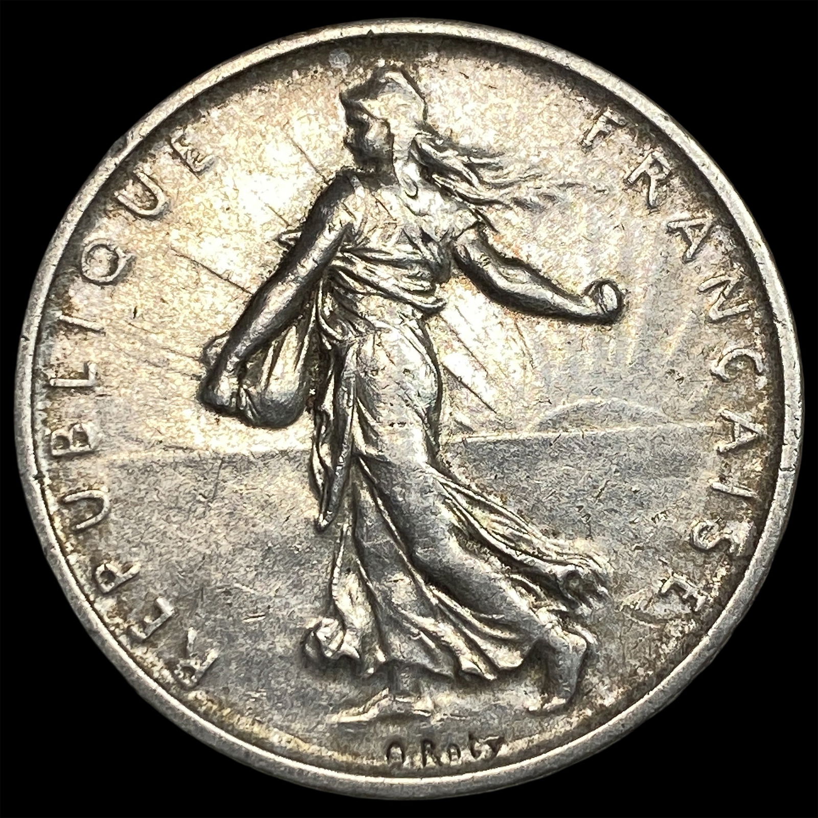 1960 France Silver 5 Francs CLOSELY UNCIRCULATED: 1960 France Silver 5 Francs CLOSELY UNCIRCULATED