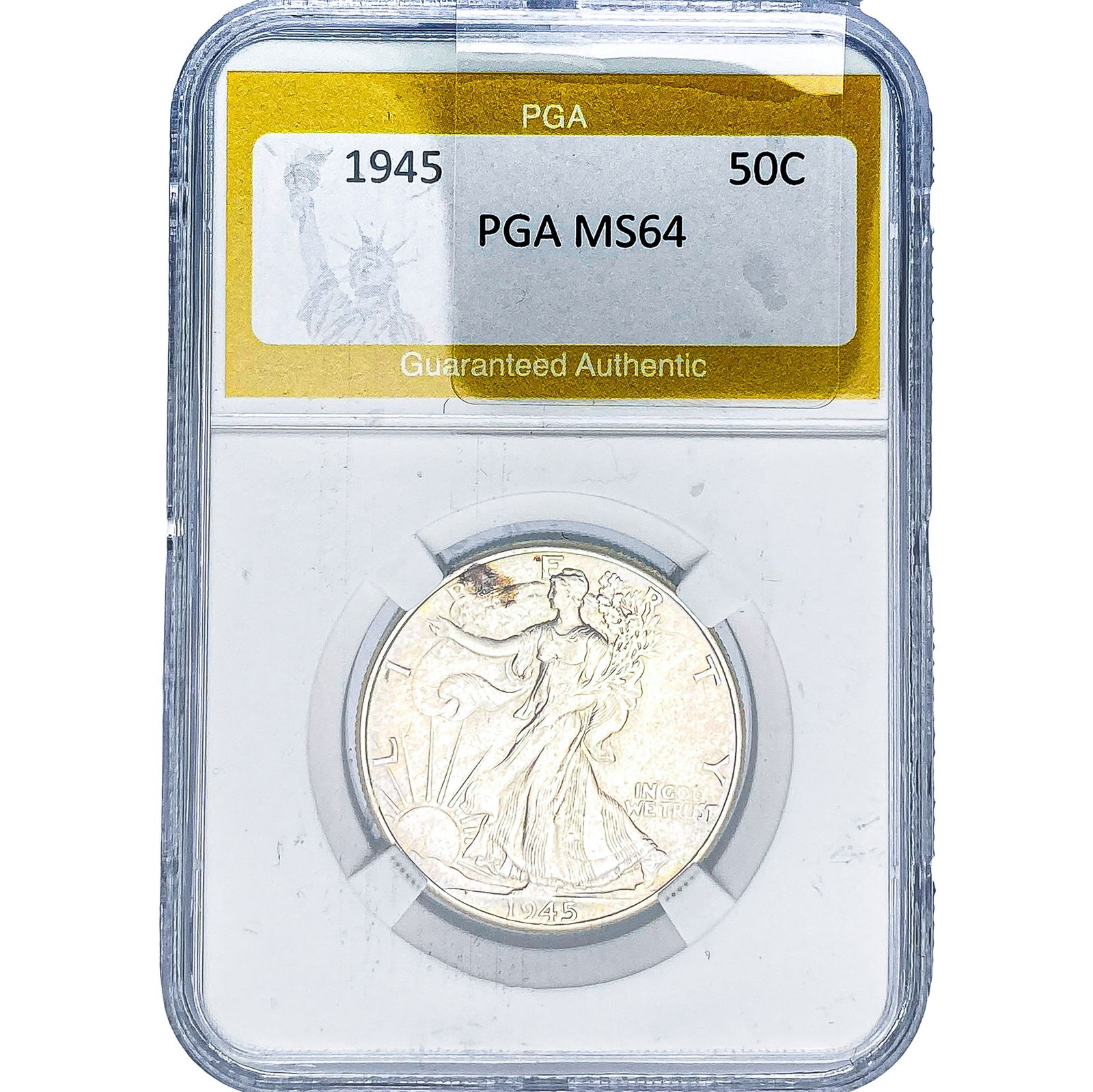 1945 Walking Liberty Half Dollar PGA MS64: 1945 Walking Liberty Half Dollar PGA MS64