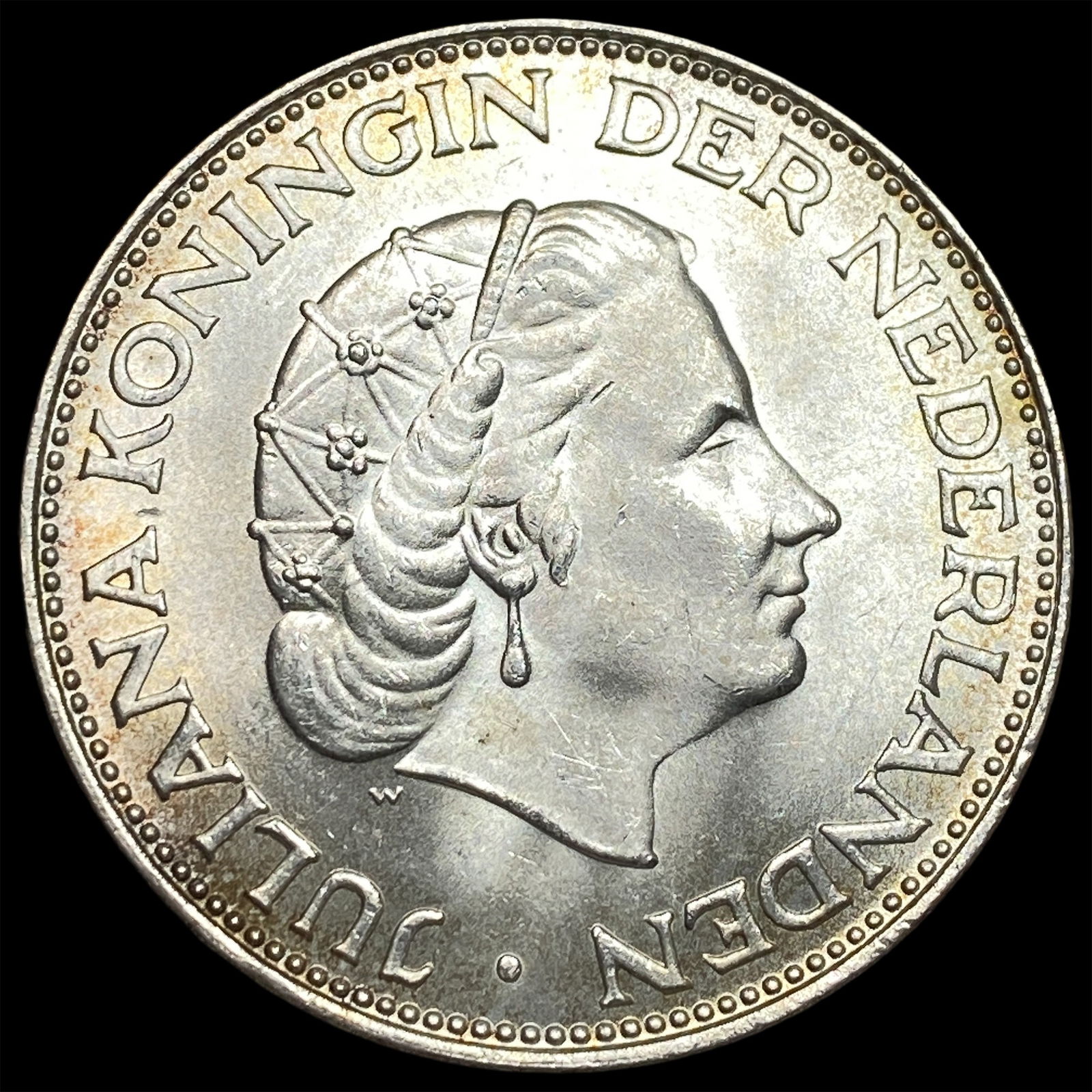 1962 Netherlands Silver 2 1/2 Gulden CHOICE AU: 1962 Netherlands Silver 2 1/2 Gulden CHOICE AU