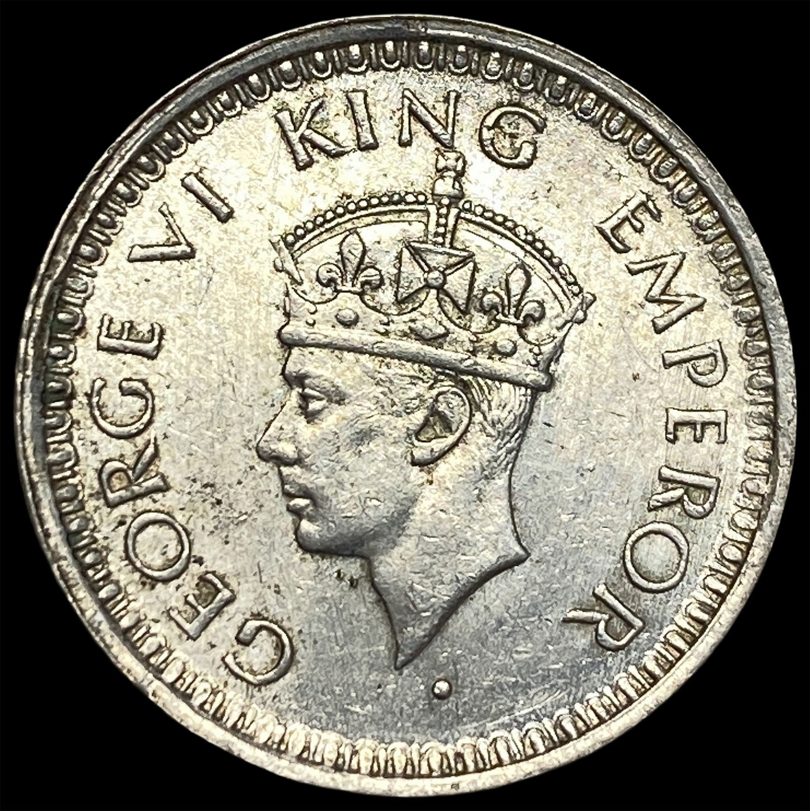 1945 British India Silver 1/4 Rupee CHOICE AU: 1945 British India Silver 1/4 Rupee CHOICE AU