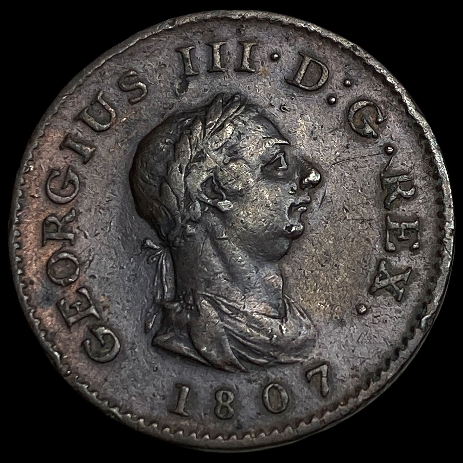 1807 Great Britain Copper Farthing HIGH GRADE: 1807 Great Britain Copper Farthing HIGH GRADE