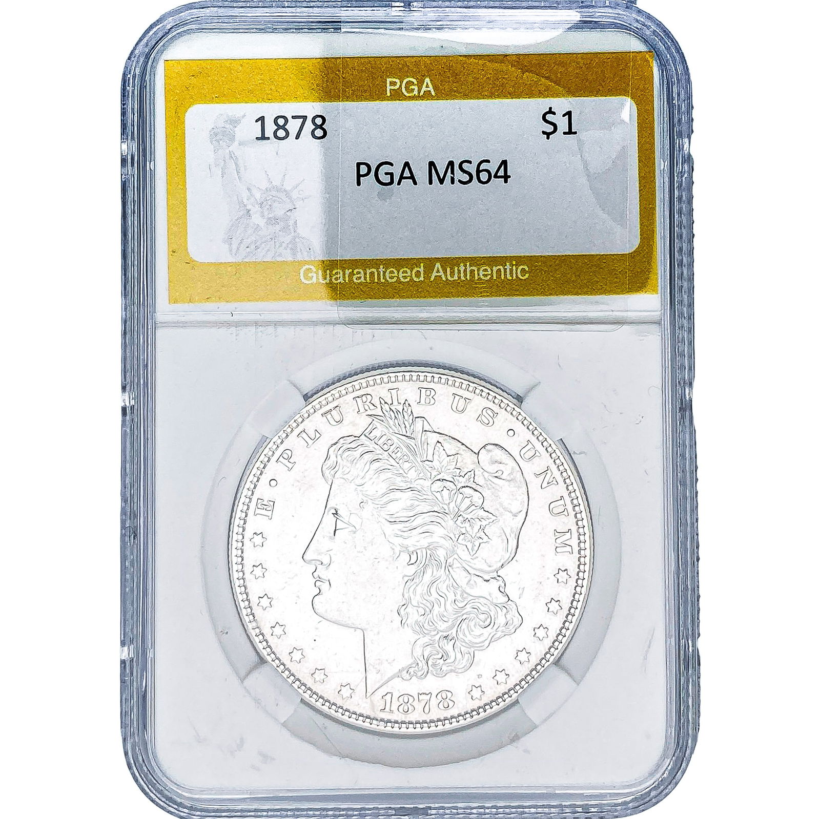 1878 Morgan Silver Dollar PGA MS64: 1878 Morgan Silver Dollar PGA MS64