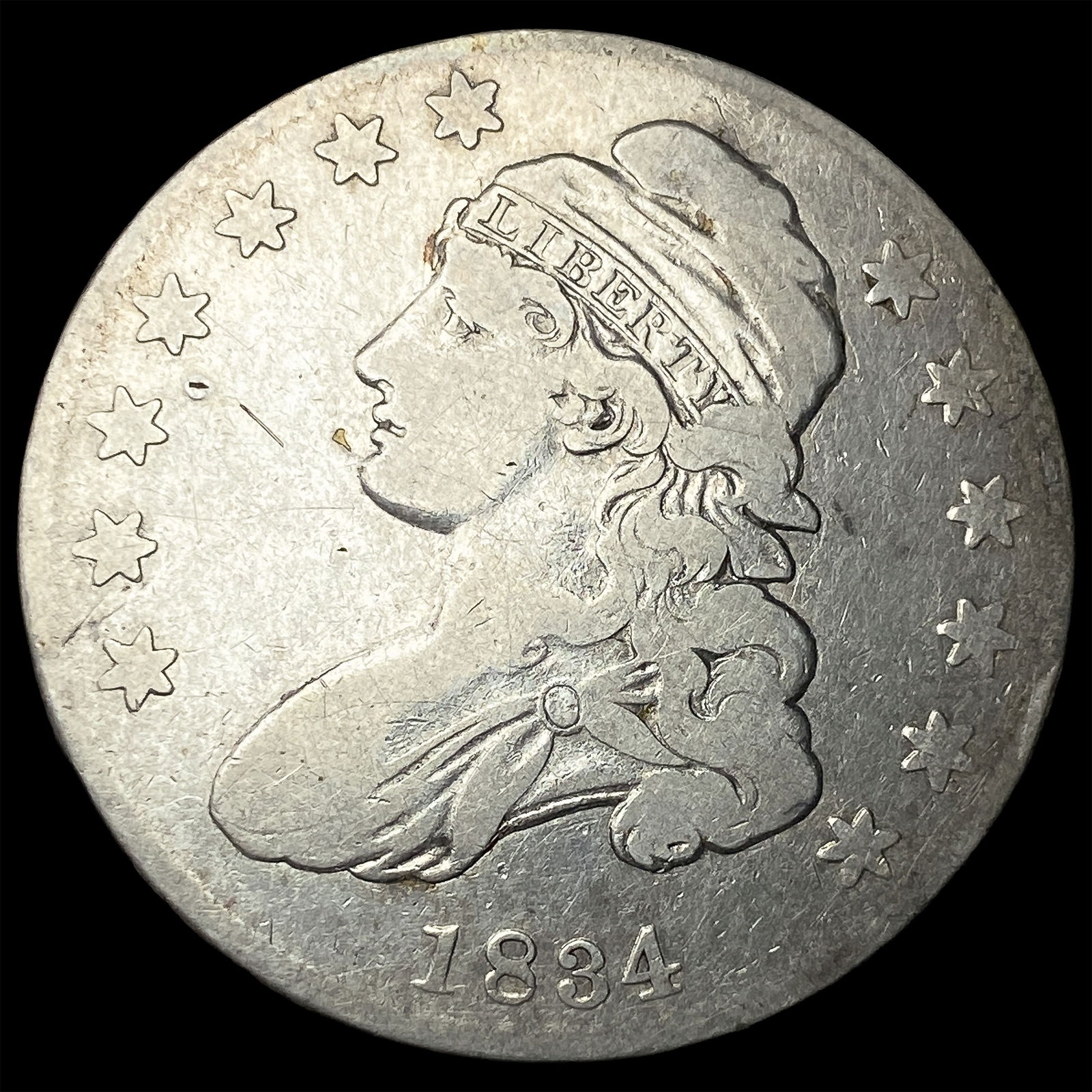 1834 Capped Bust Half Dollar NICELY CIRCULATED (1 of 2)