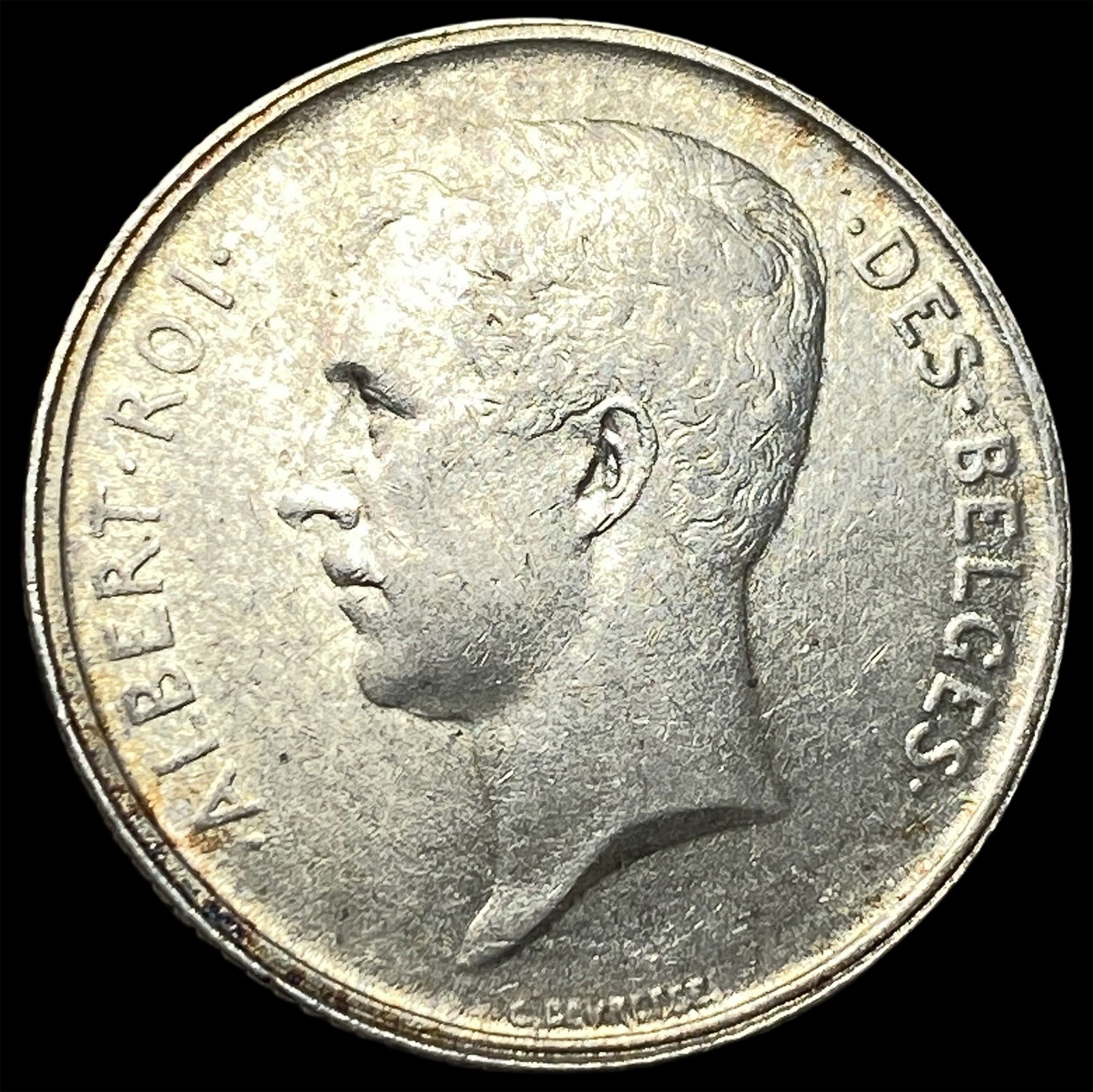 1910 Belgium Silver 1 Franc UNCIRCULATED: 1910 Belgium Silver 1 Franc UNCIRCULATED