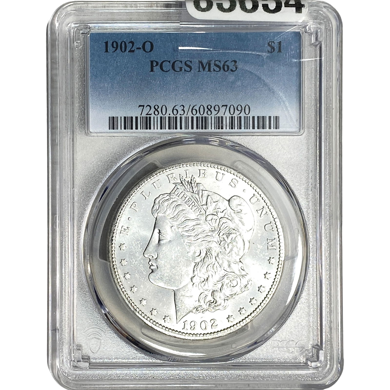 1902-O Morgan Silver Dollar PCGS MS63: 1902-O Morgan Silver Dollar PCGS MS63