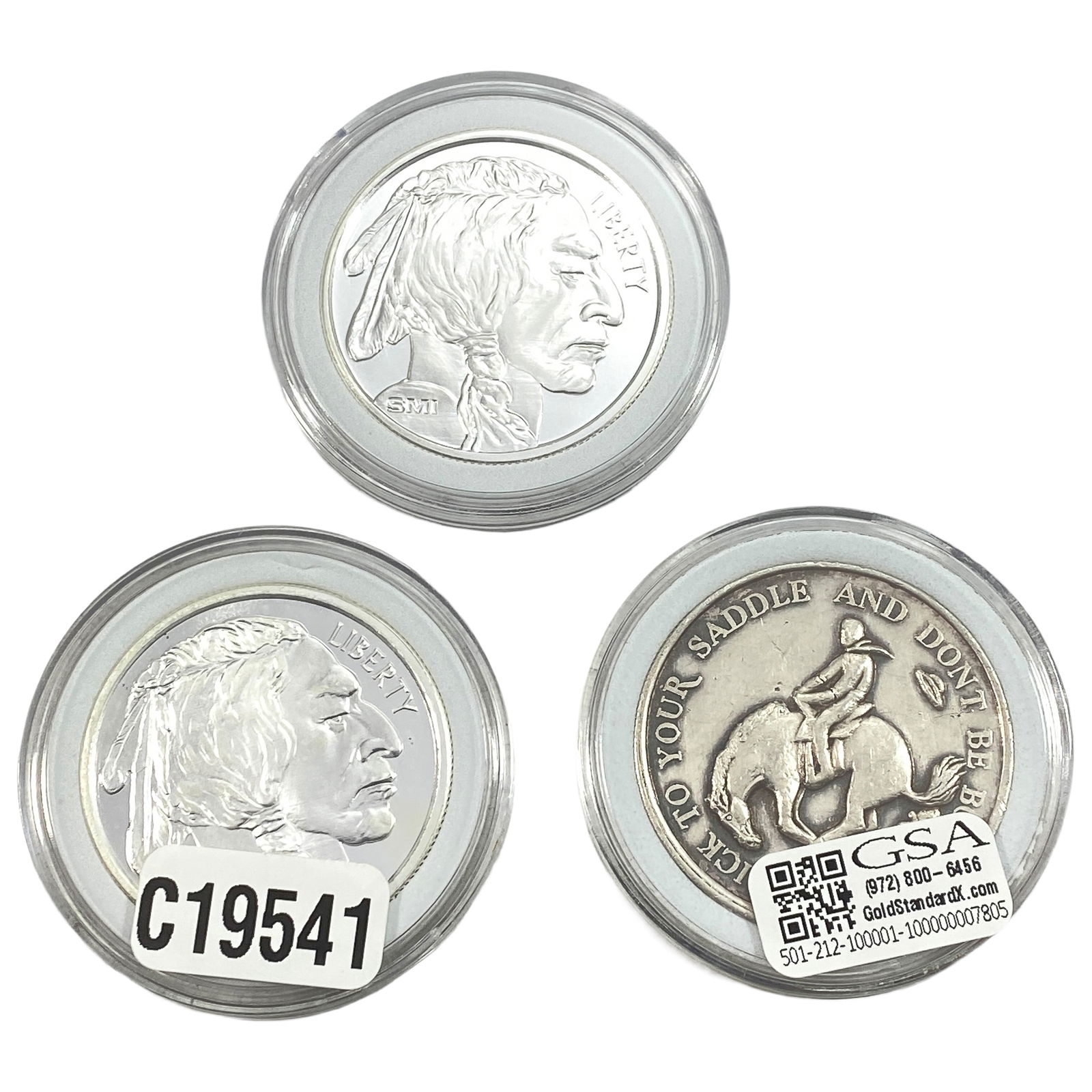 [3 Coins] Silver Branco & Buffalo Coins: [3 Coins] Silver Branco & Buffalo Coins