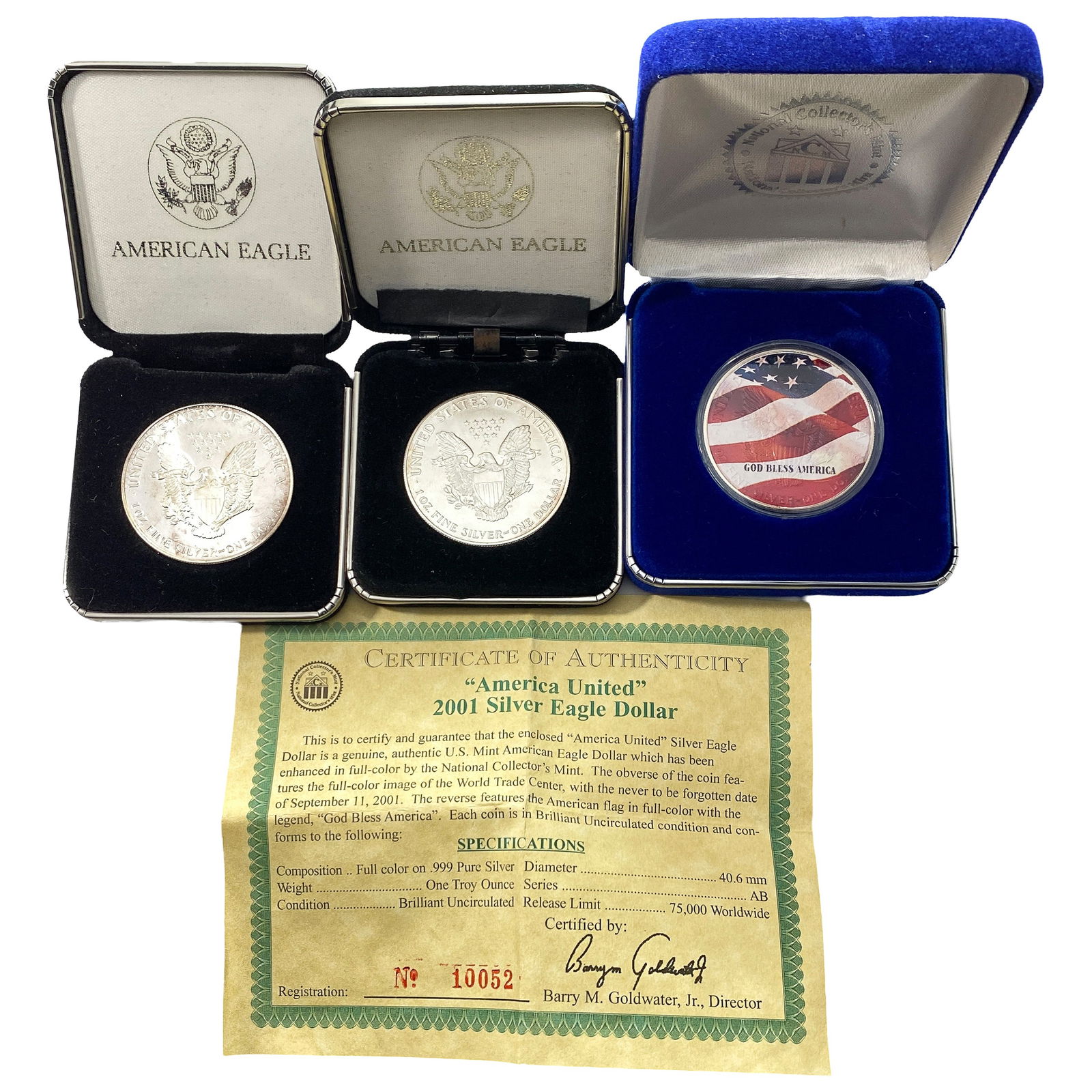 [3 Coins] 1993-2001 Silver Eagle - 2