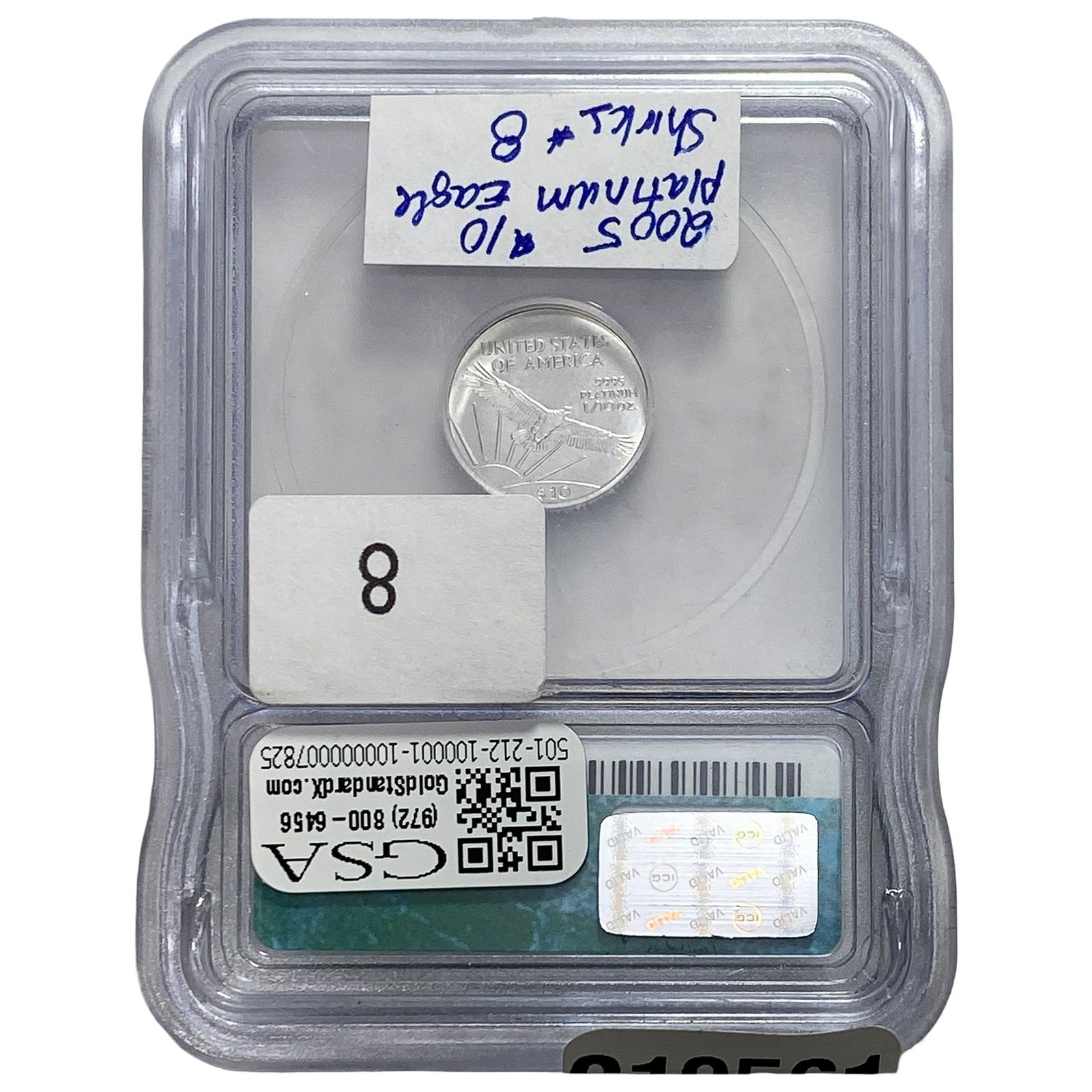 2005 Platnum Eagle $10 ICG MS70 - 2