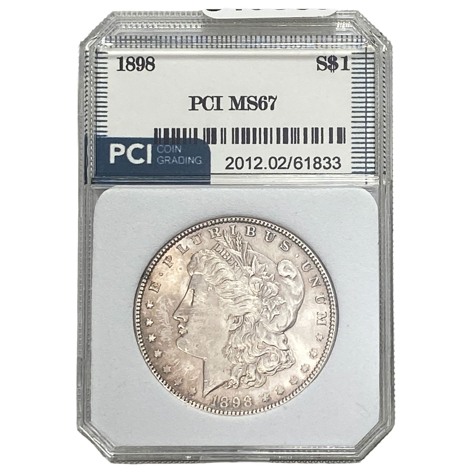 1898 Morgan Silver Dollar PCI MS67: 1898 Morgan Silver Dollar PCI MS67